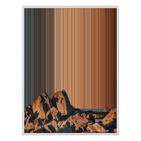 30×38" Framed Canvas - White Frame variant