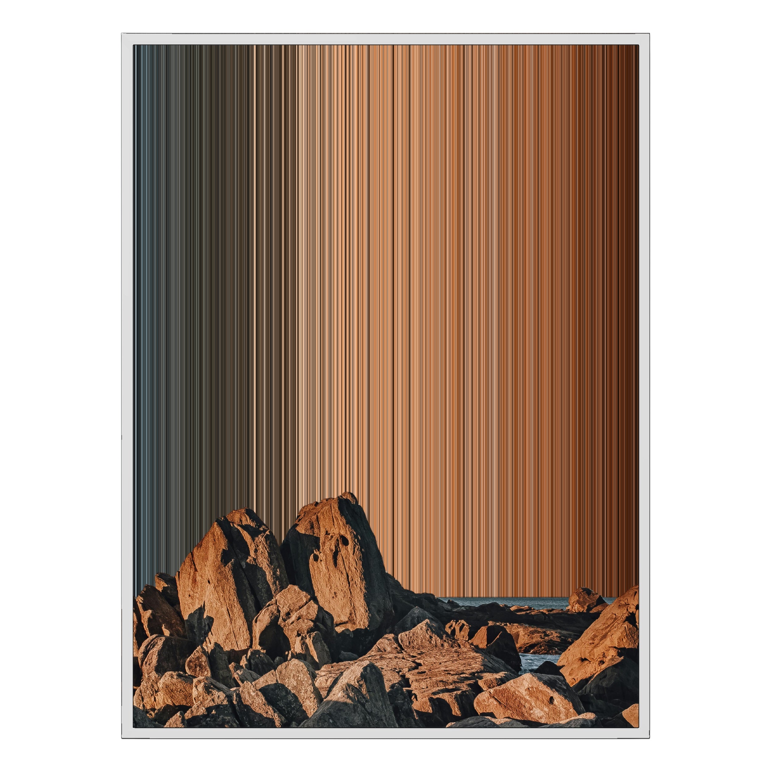 30×38" Framed Canvas - White Frame variant