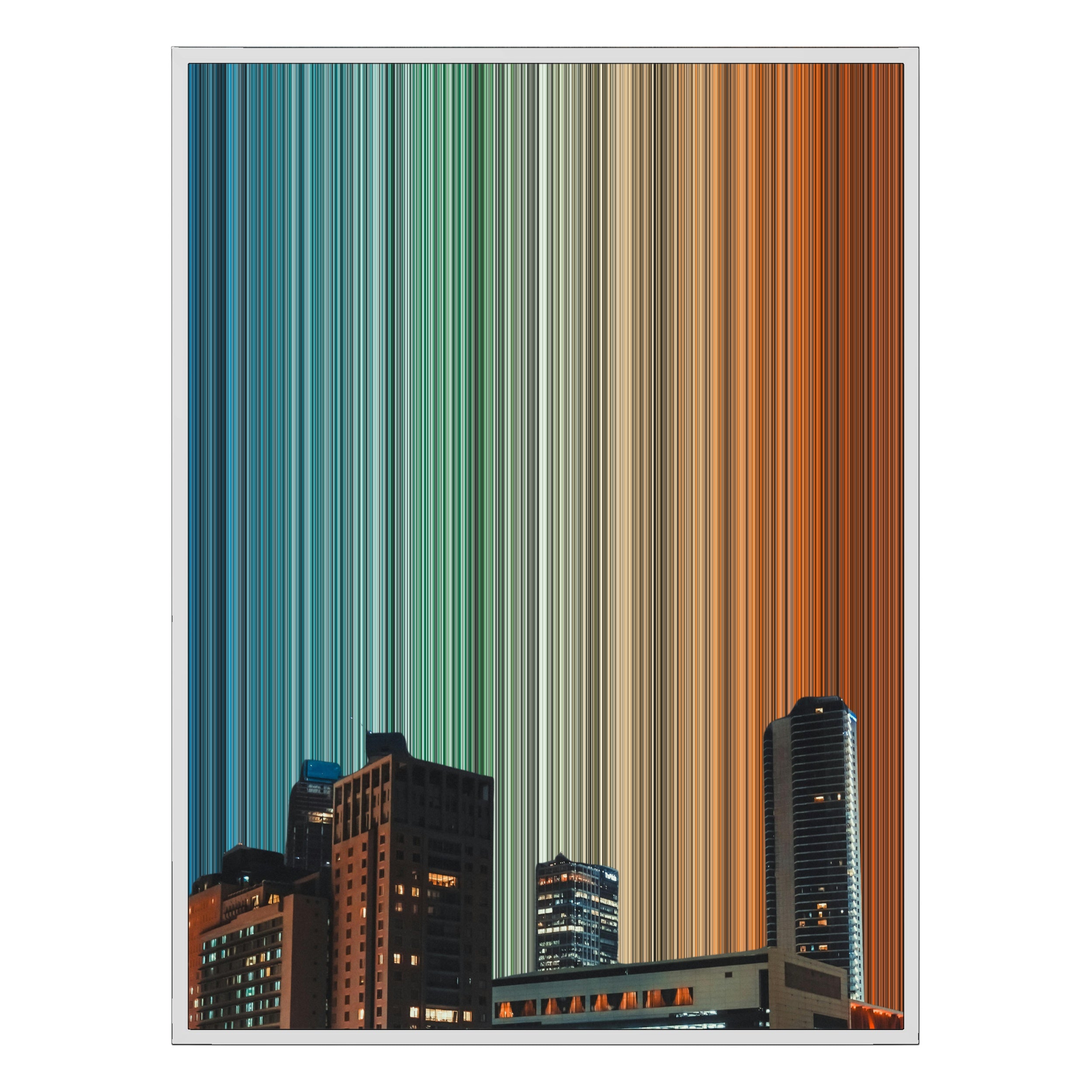 30×38" Framed Canvas - White Frame variant