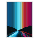 30×38" Framed Canvas - White Frame variant