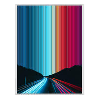 30×38" Framed Canvas - White Frame variant