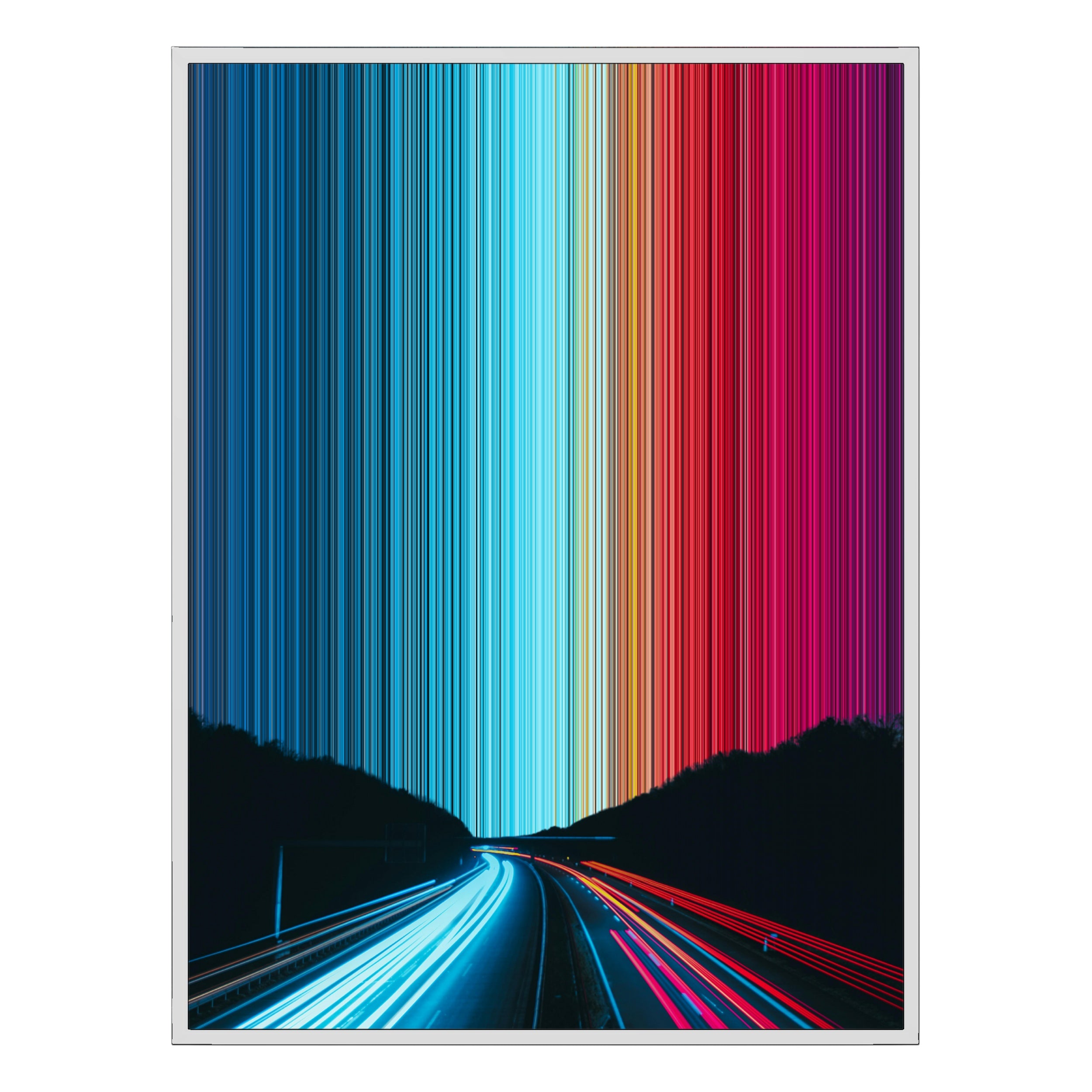 30×38" Framed Canvas - White Frame variant