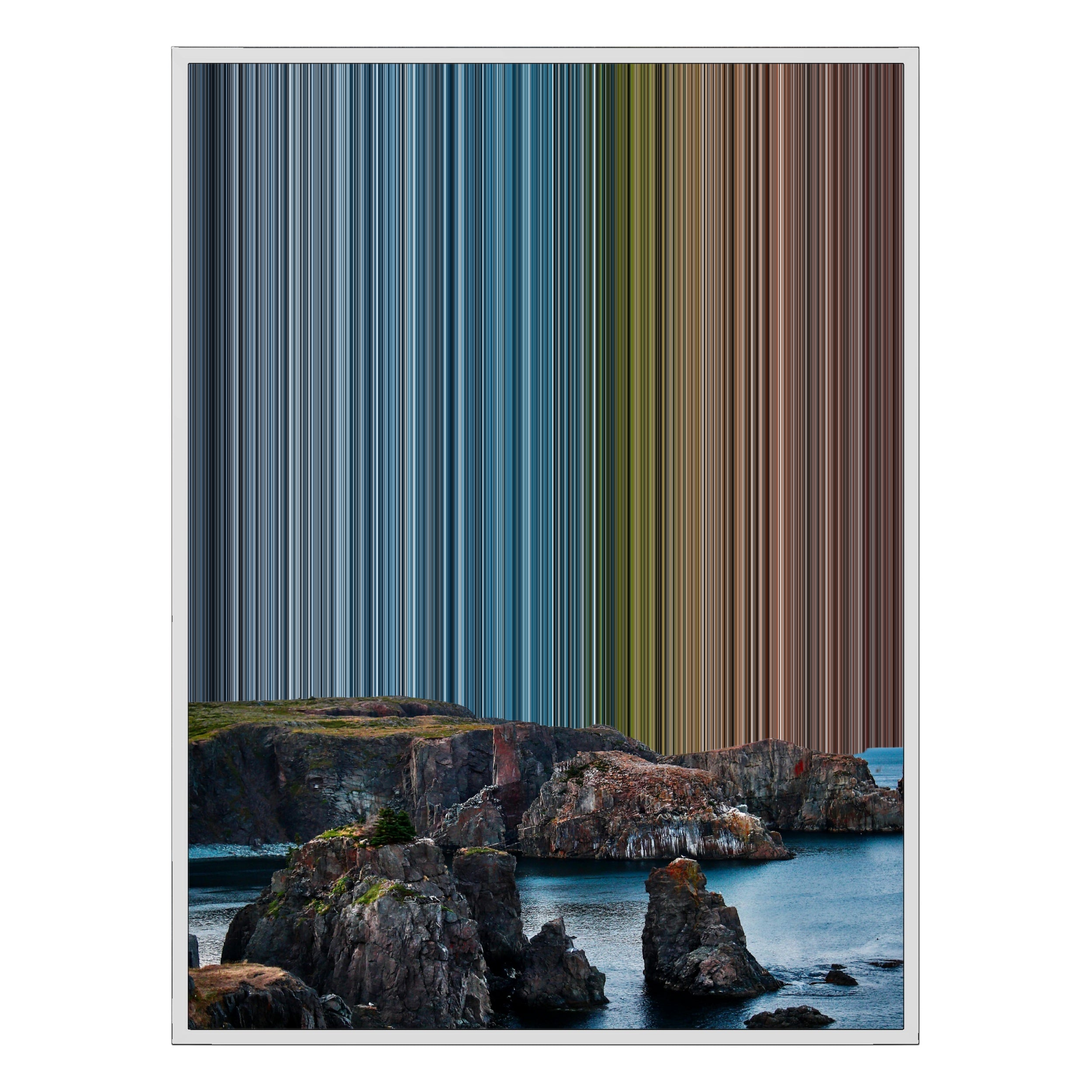 30×38" Framed Canvas - White Frame variant