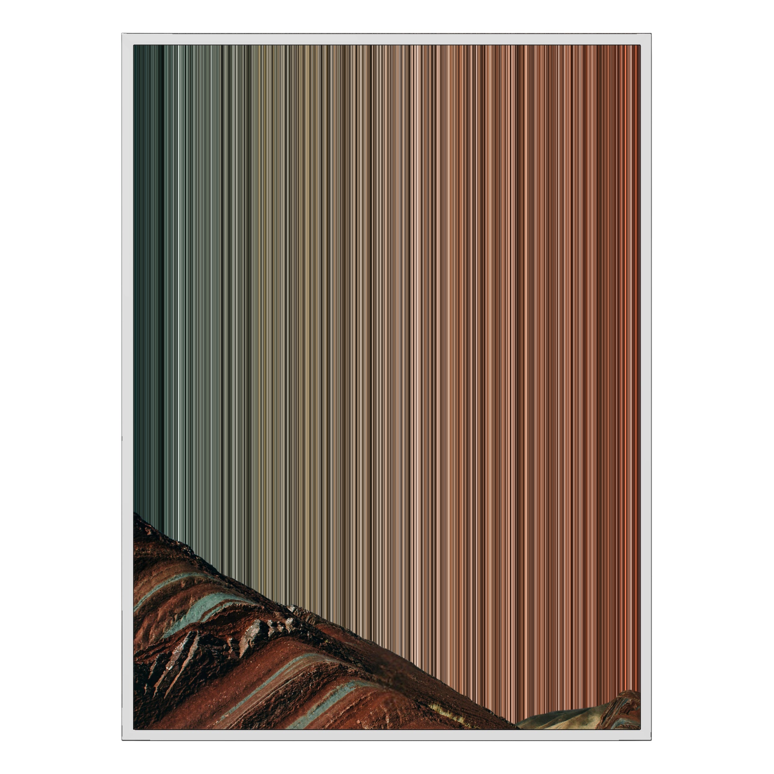 30×38" Framed Canvas - White Frame variant