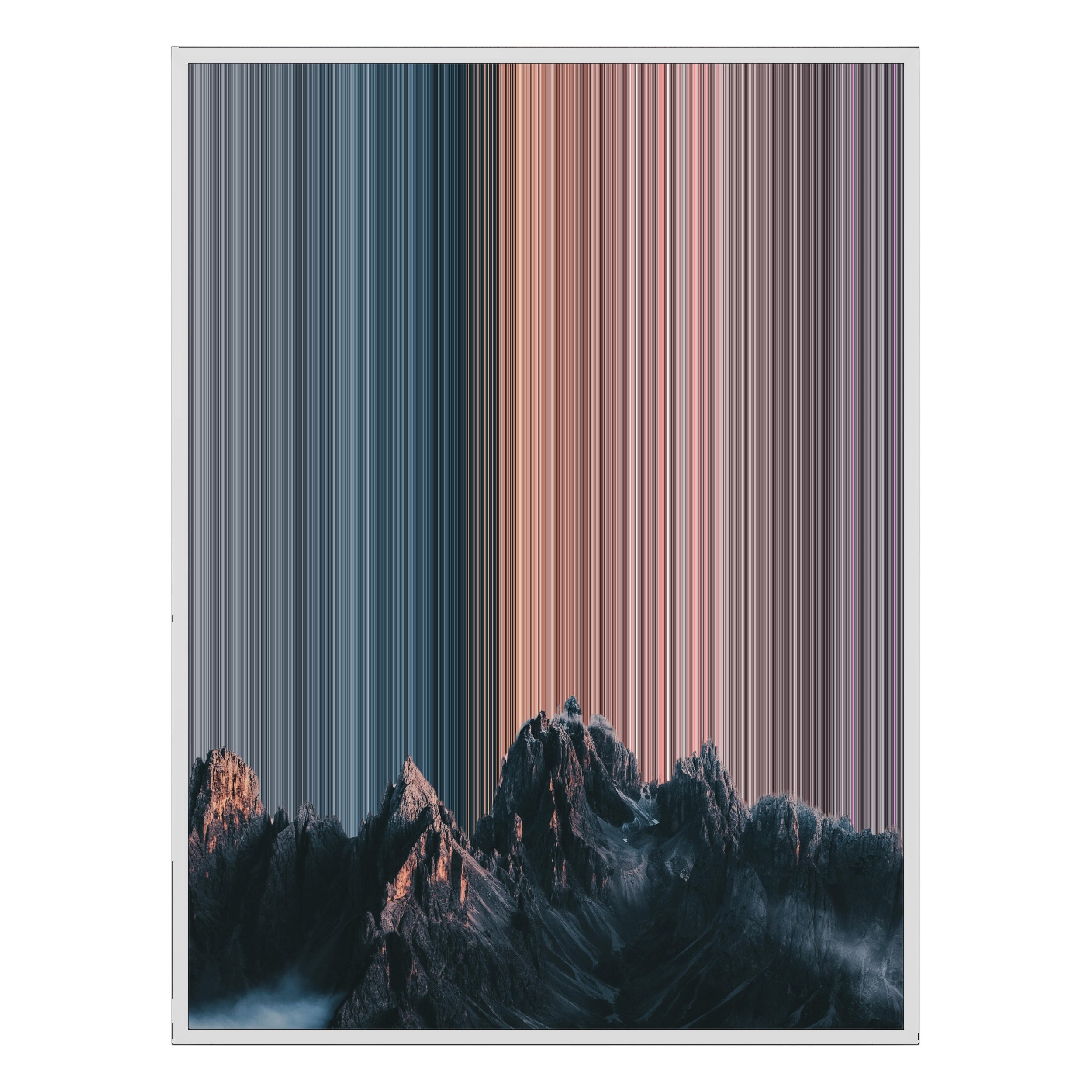 30×38" Framed Canvas - White Frame variant