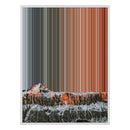 30×38" Framed Canvas - White Frame variant