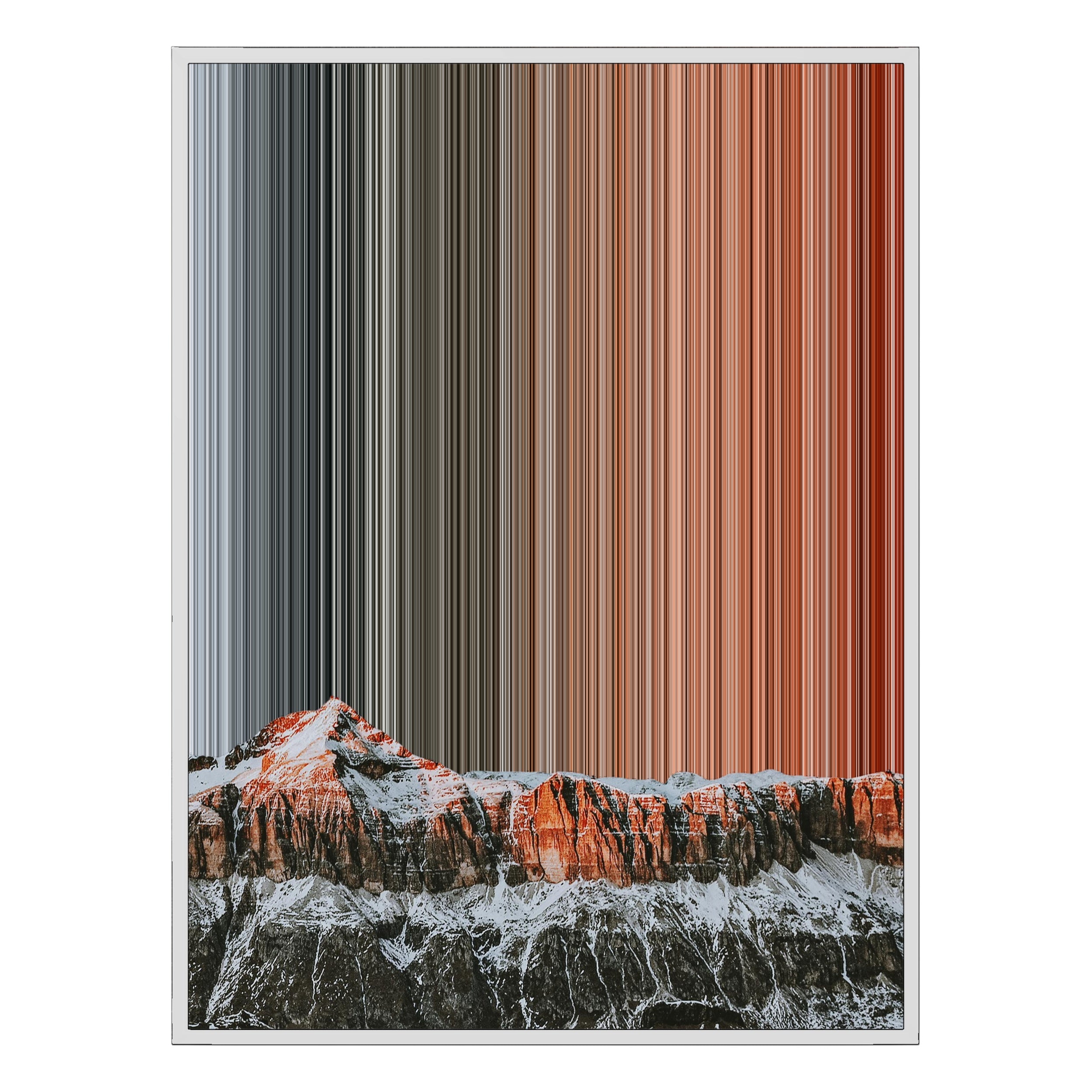 30×38" Framed Canvas - White Frame variant