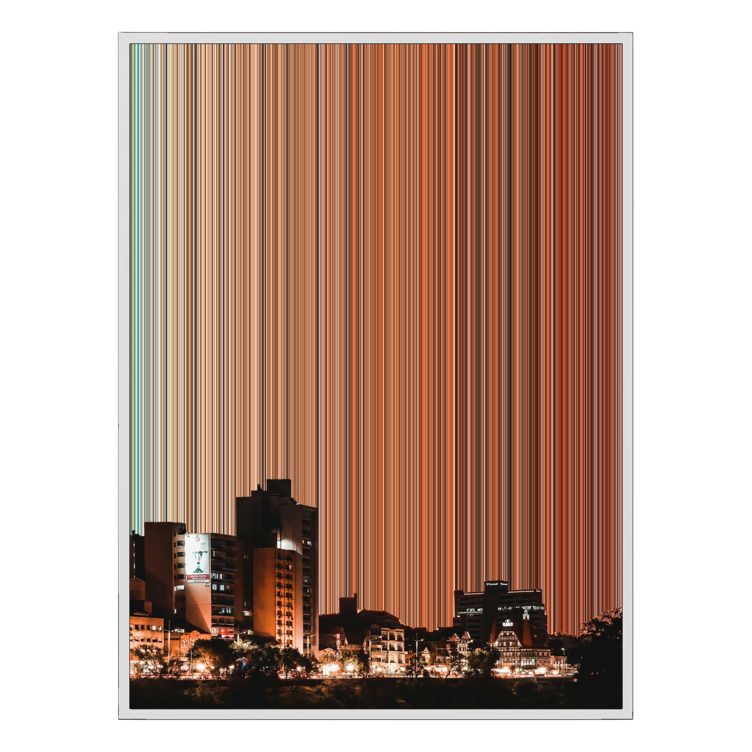 30×38" Framed Canvas - White Frame variant