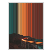 30×38" Framed Canvas - White Frame variant