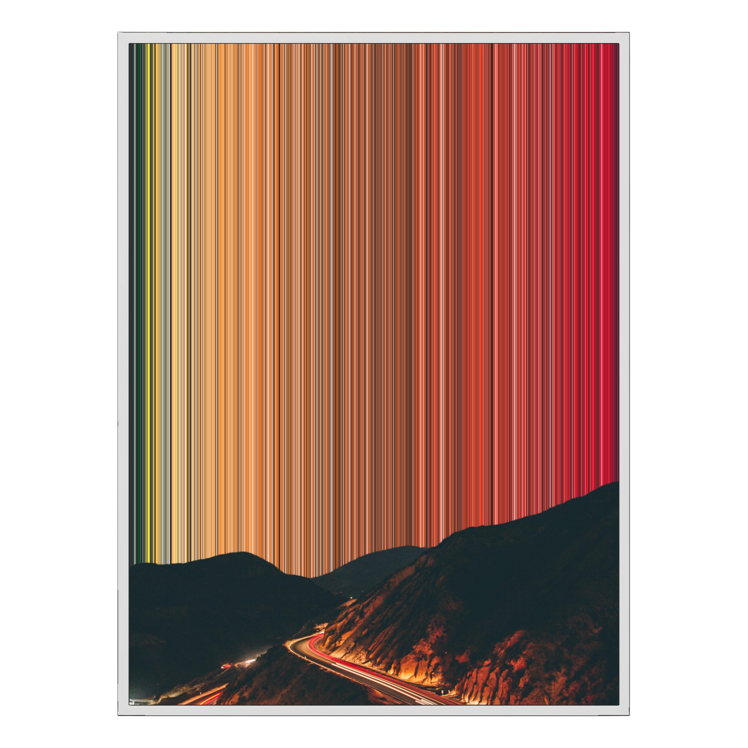 30×38" Framed Canvas - White Frame variant