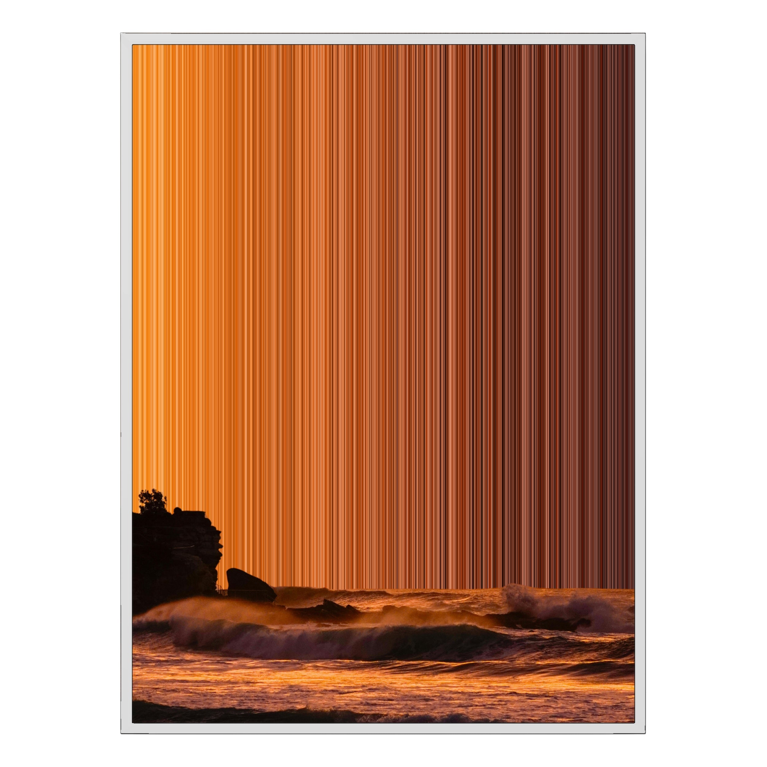 30×38" Framed Canvas - White Frame variant