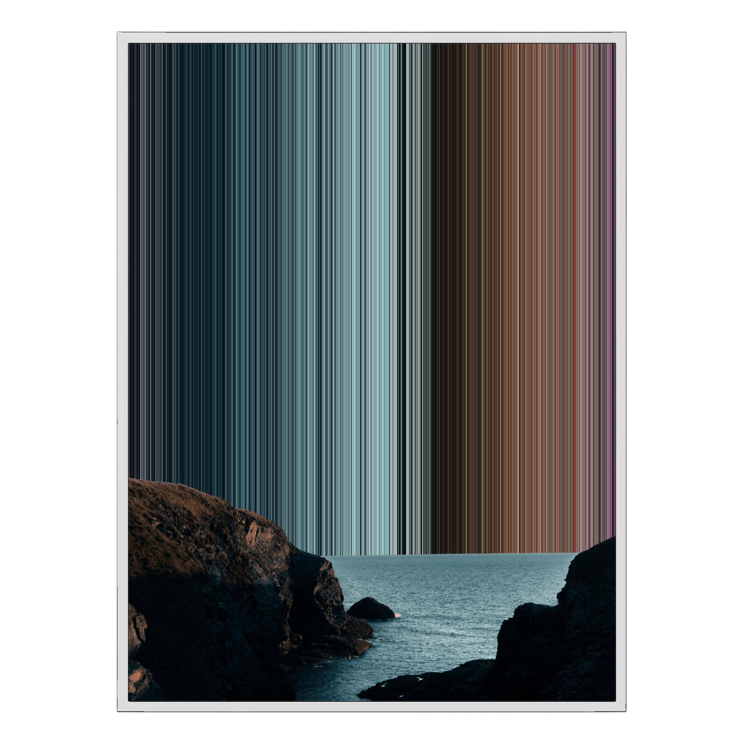 30×38" Framed Canvas - White Frame variant