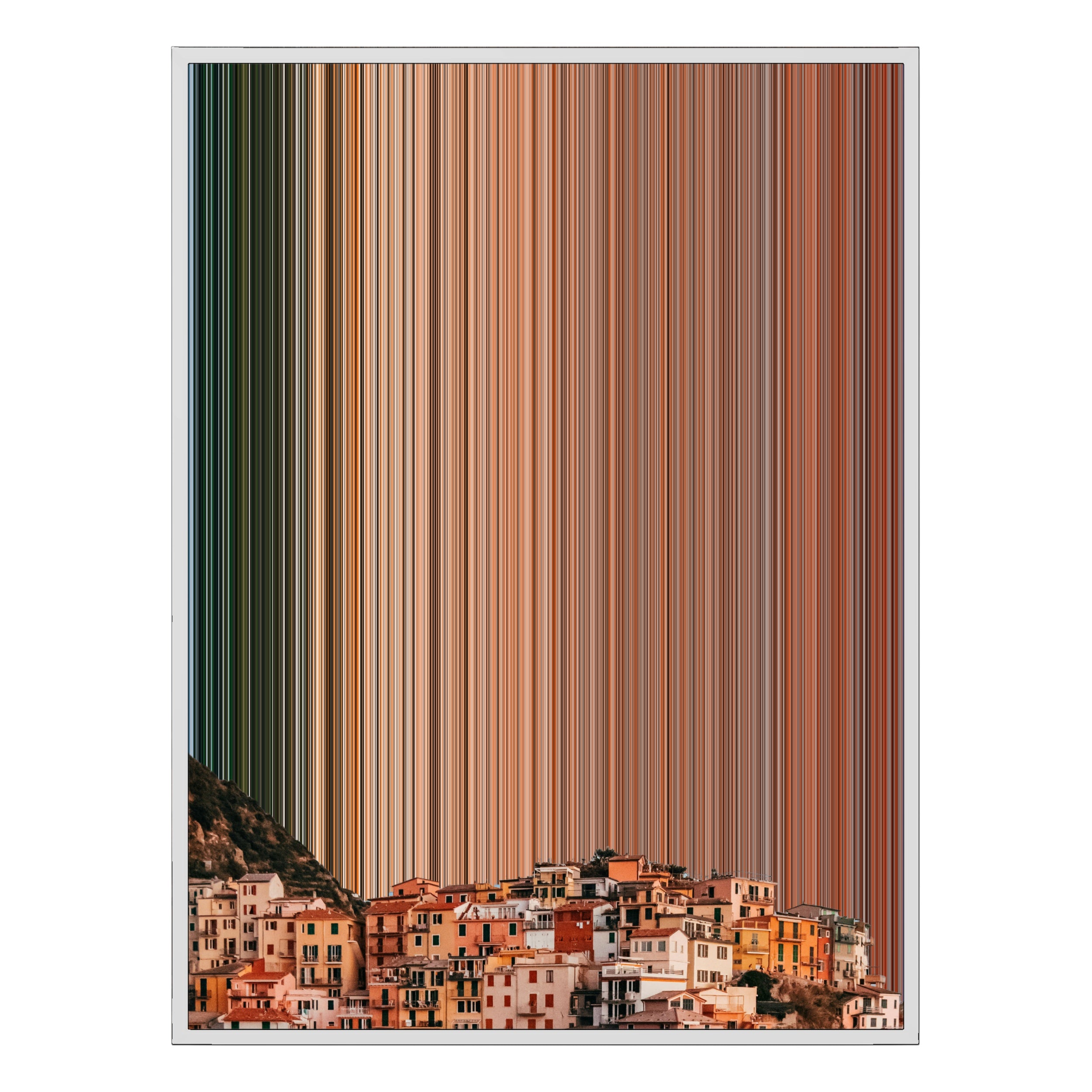 30×38" Framed Canvas - White Frame variant