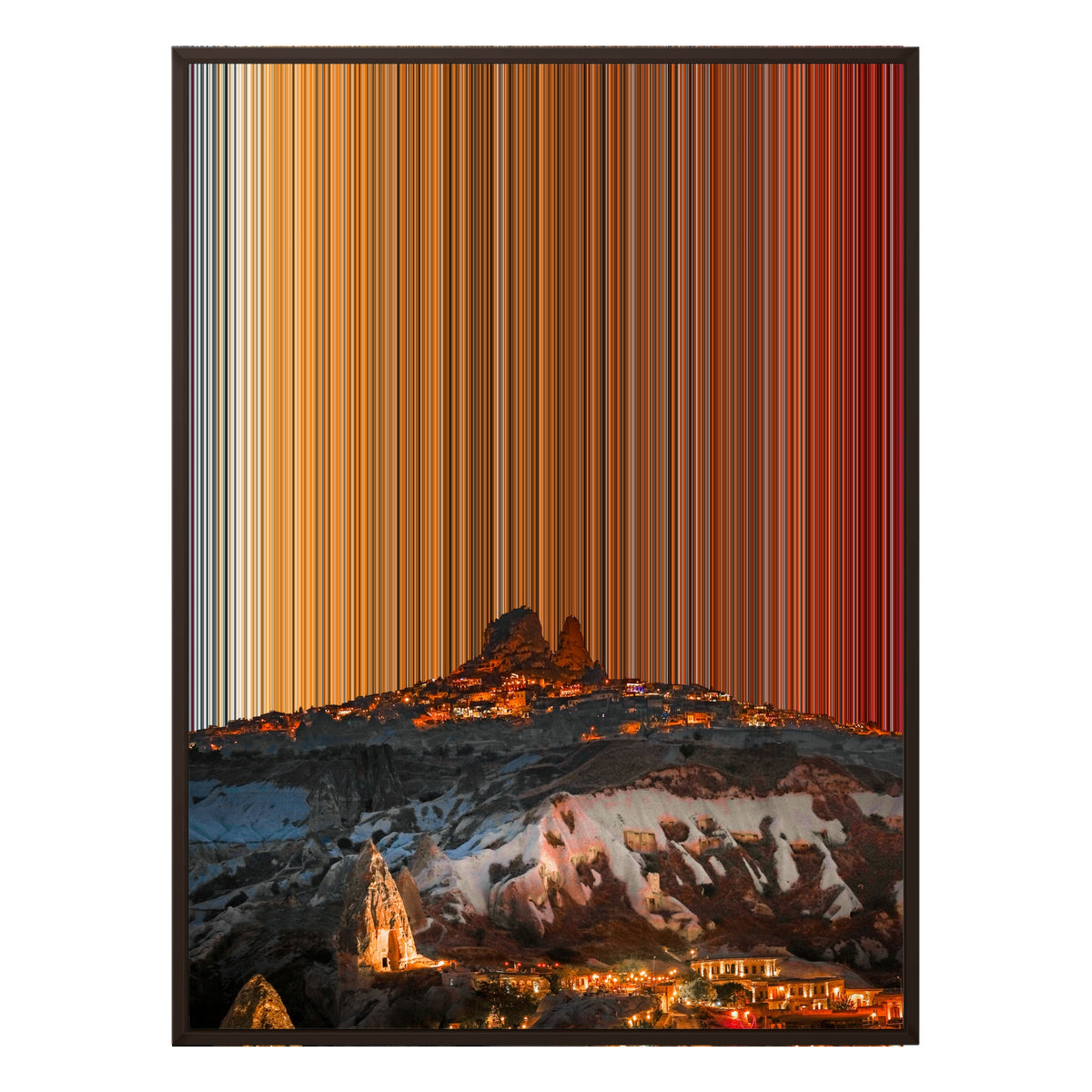 Inramad canvastavla, 30×40", brun ram