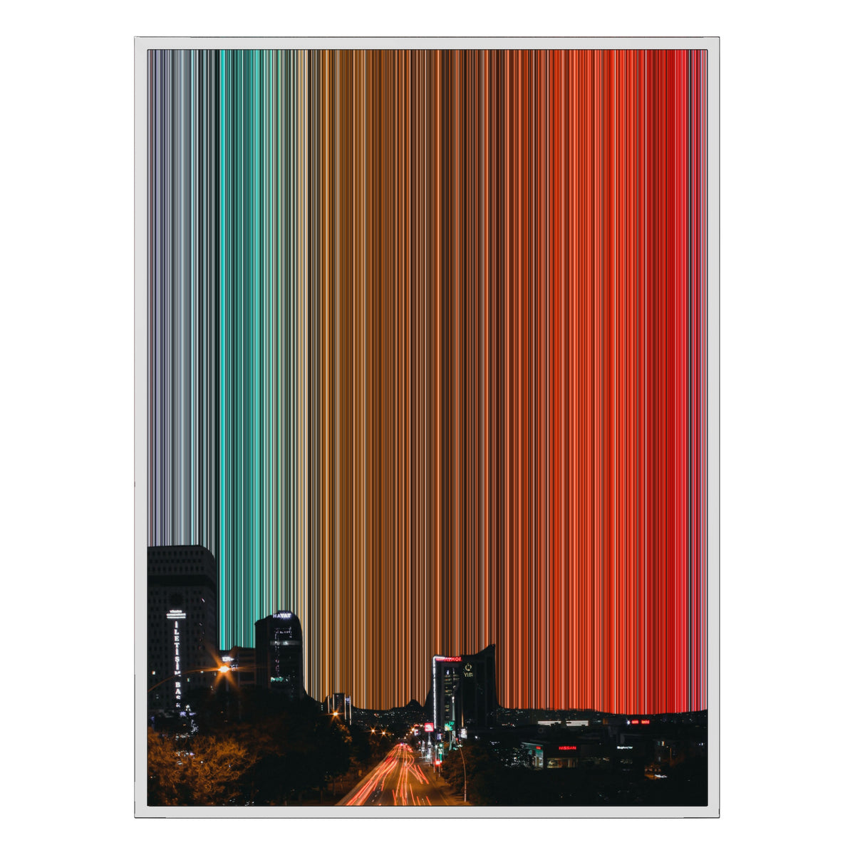 30×40" Framed Canvas - White Frame variant