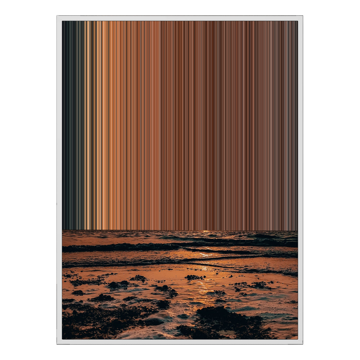 30×40" Framed Canvas - White Frame variant