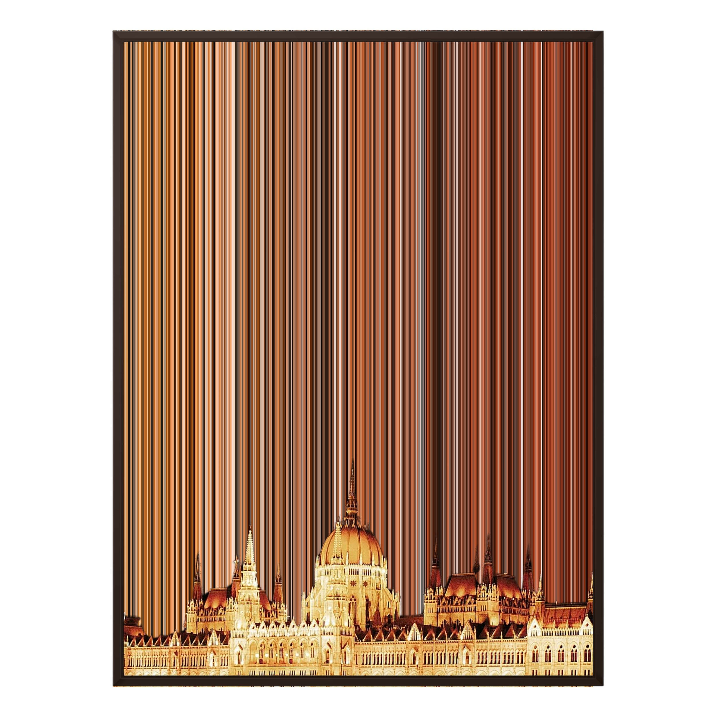 32×18" Framed Canvas - Brown Frame variant