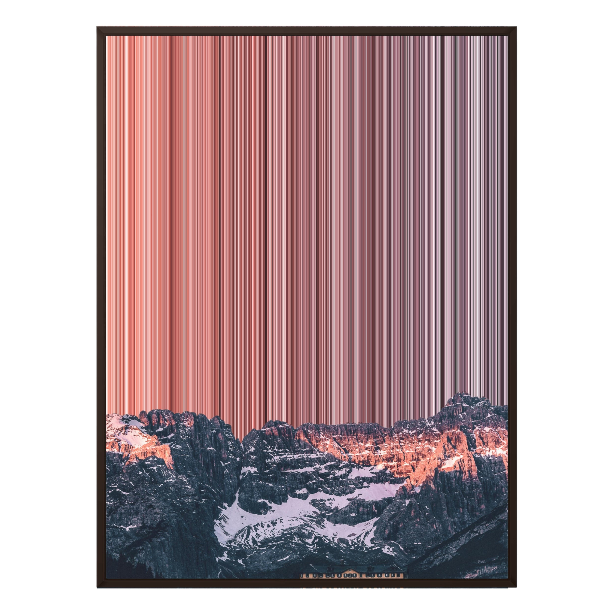 32×18" Framed Canvas - Brown Frame variant