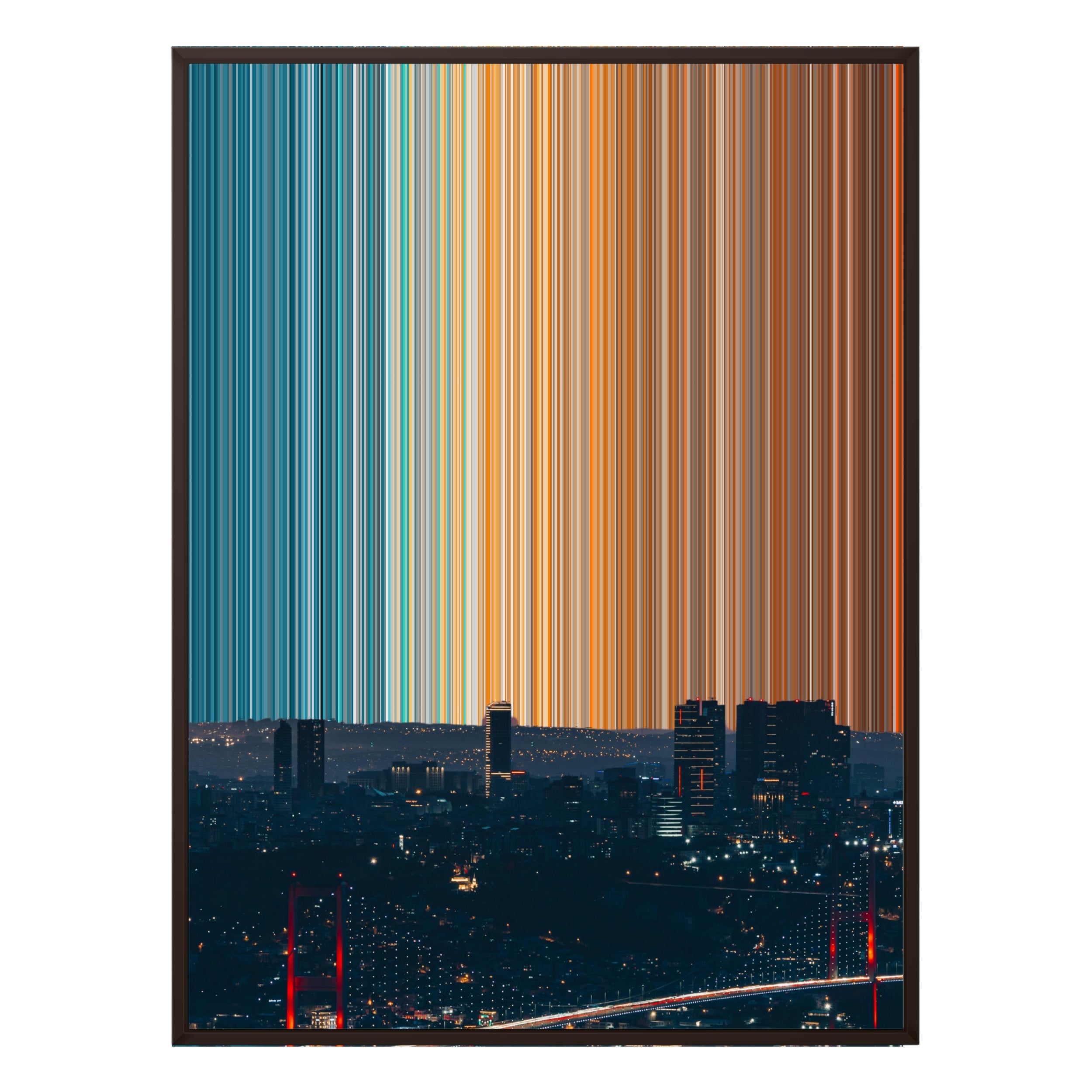 32×18" Framed Canvas - Brown Frame variant