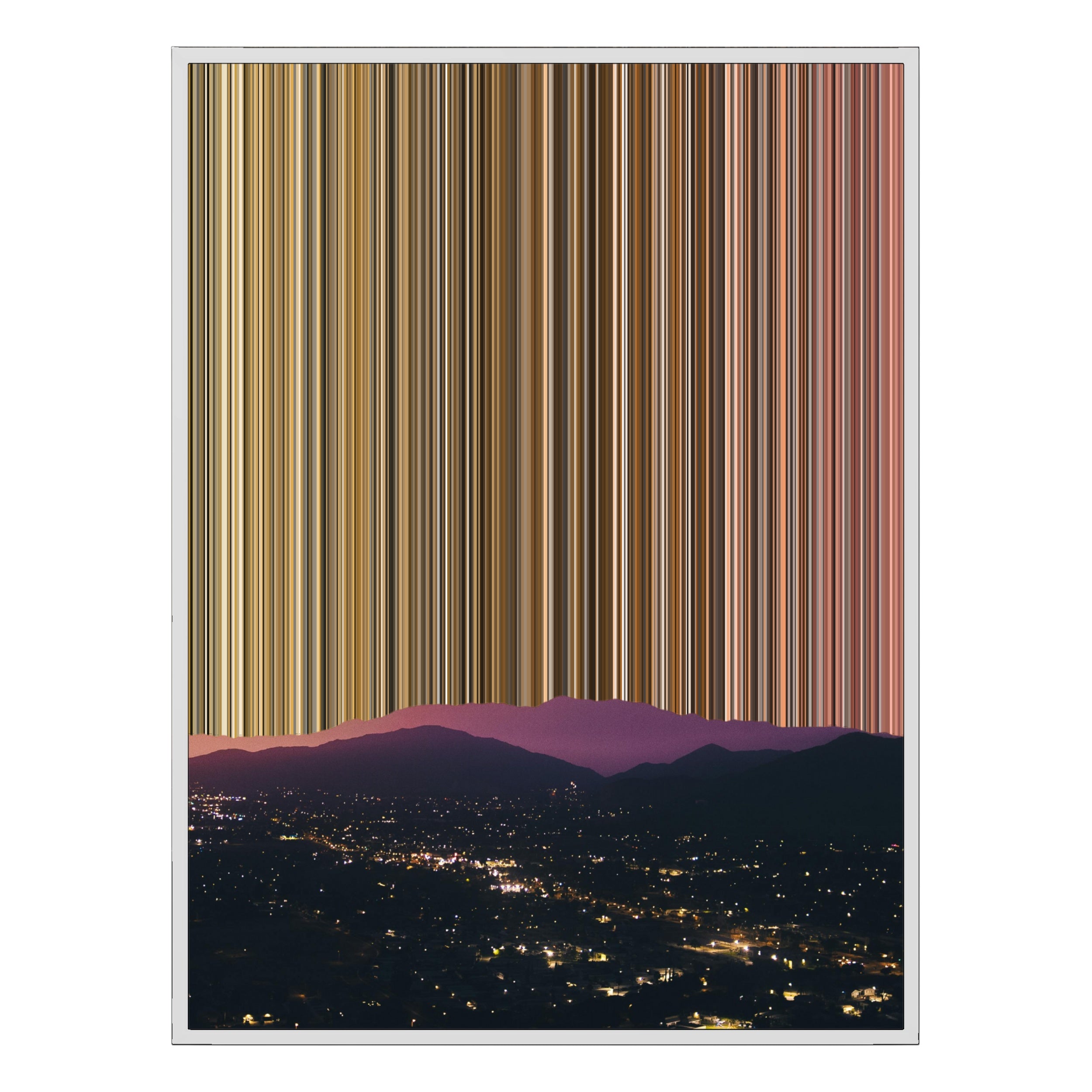 32×18" Framed Canvas - White Frame variant