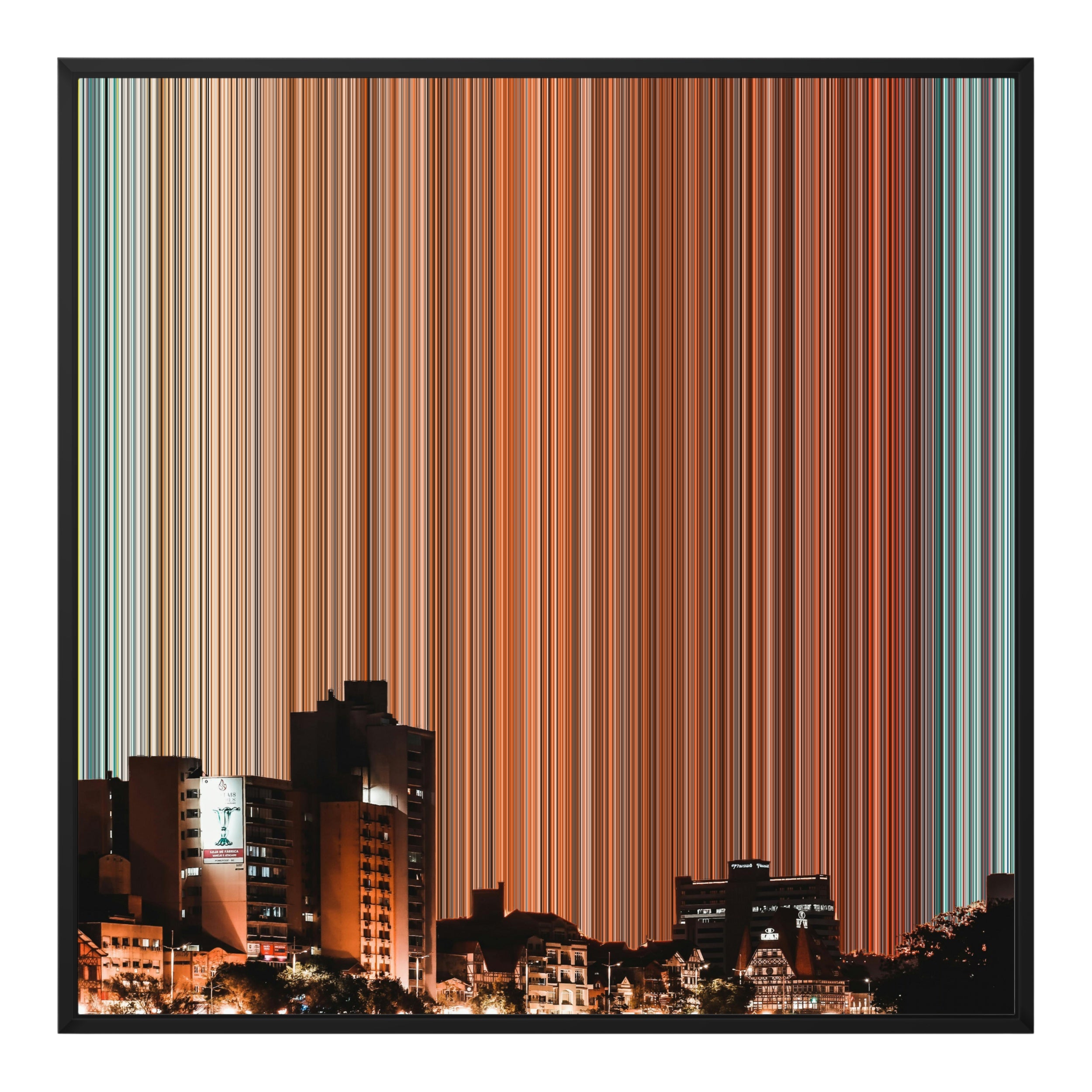 32×32" Framed Canvas - Black Frame variant