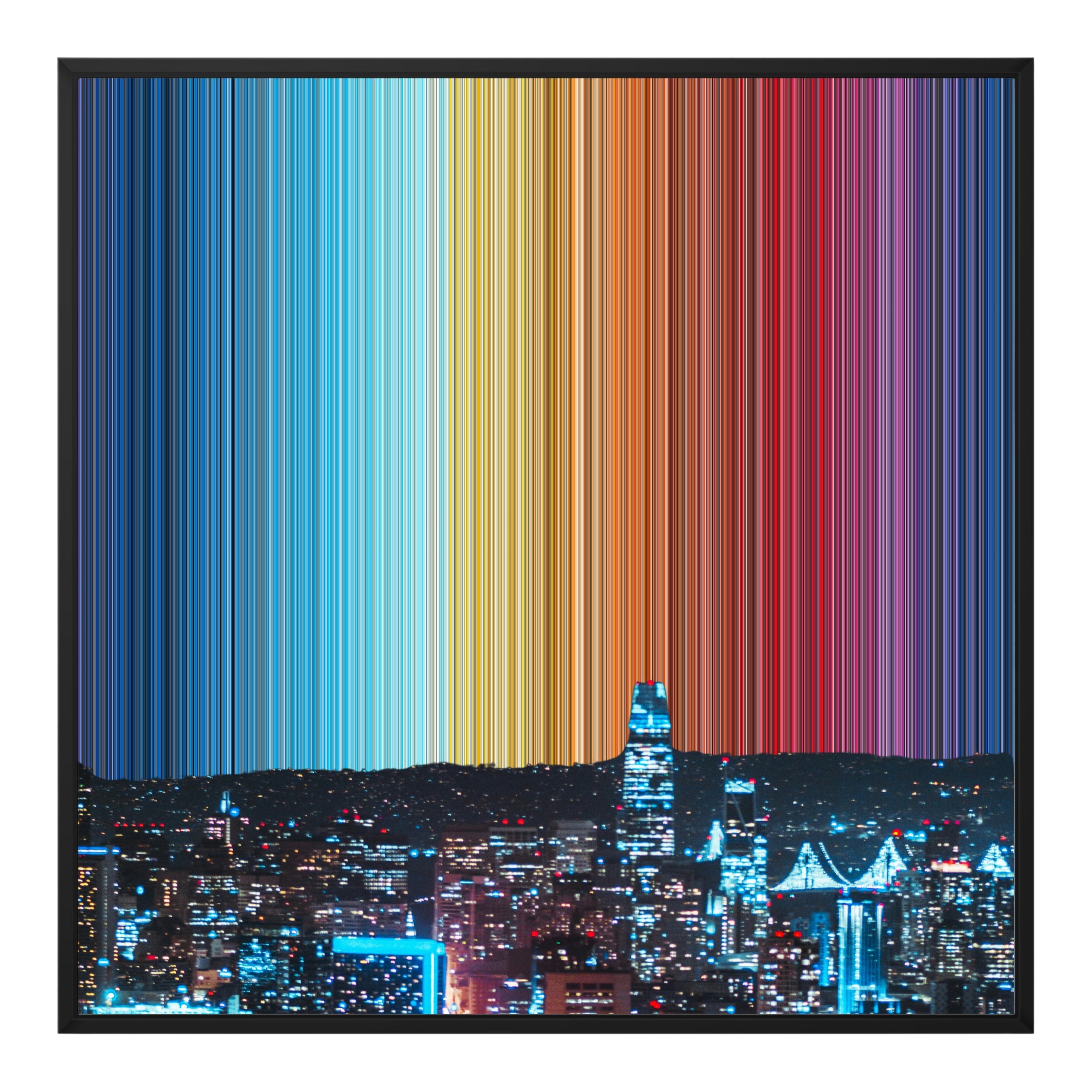 32×32" Framed Canvas - Black Frame variant