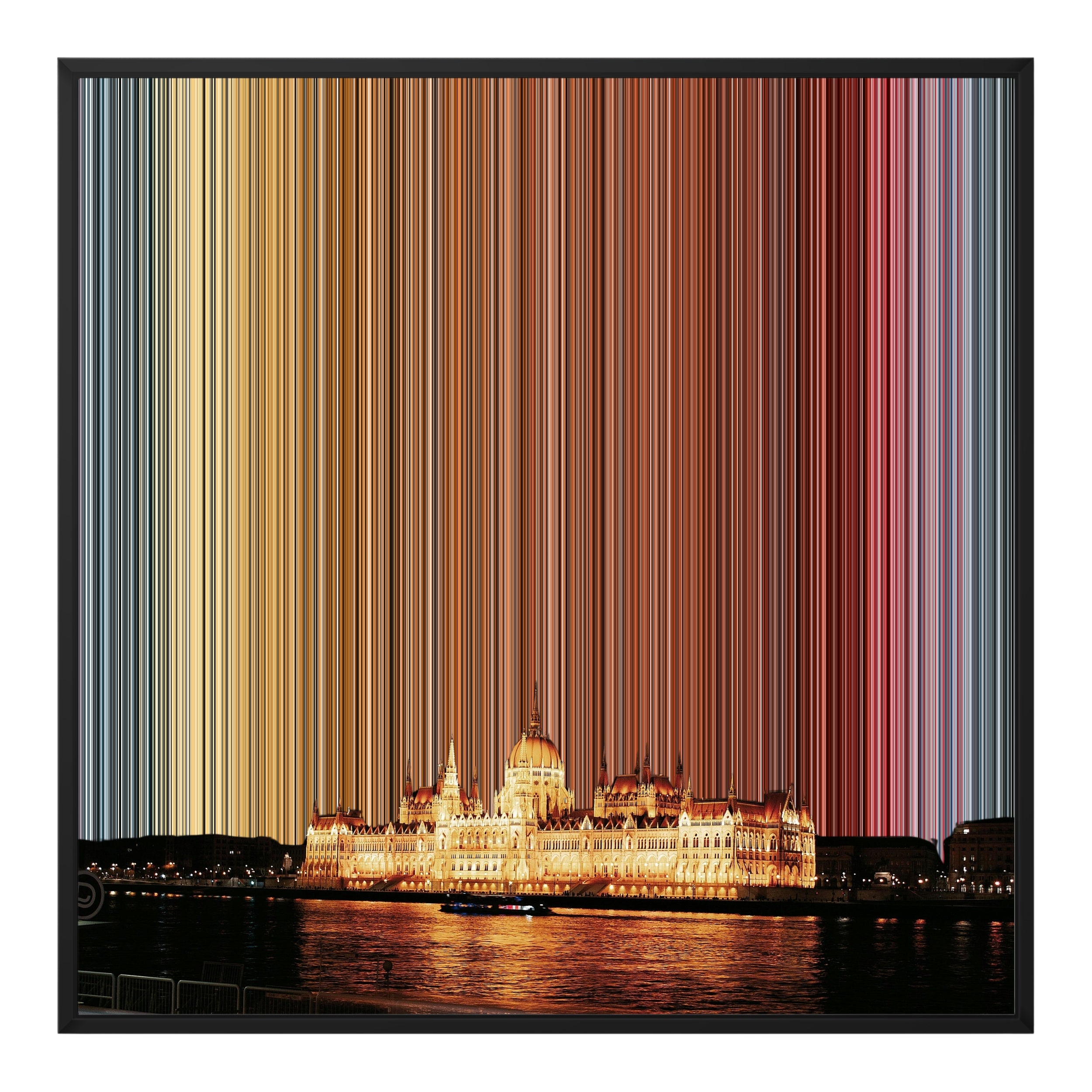 32×32" Framed Canvas - Black Frame variant