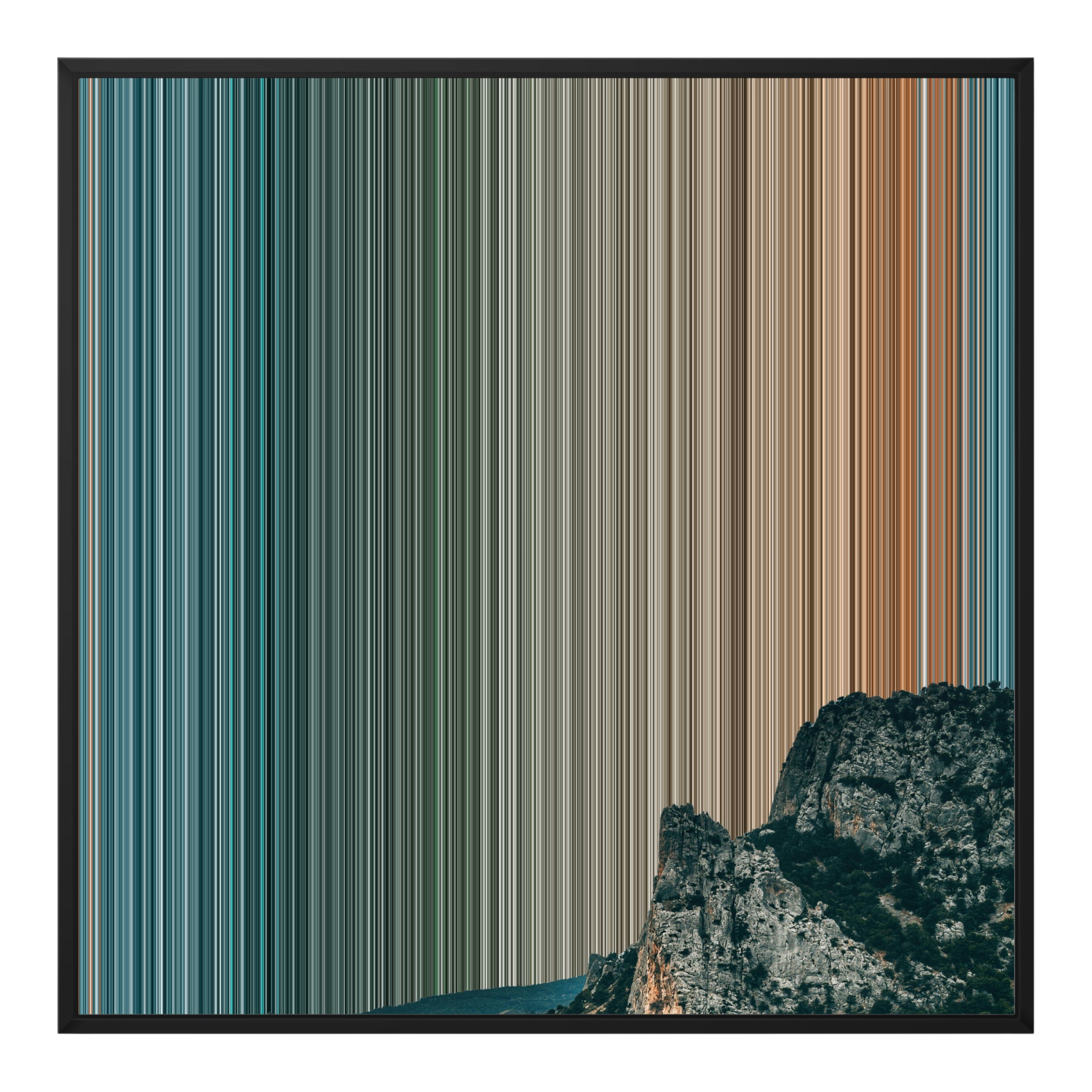 32×32" Framed Canvas - Black Frame variant