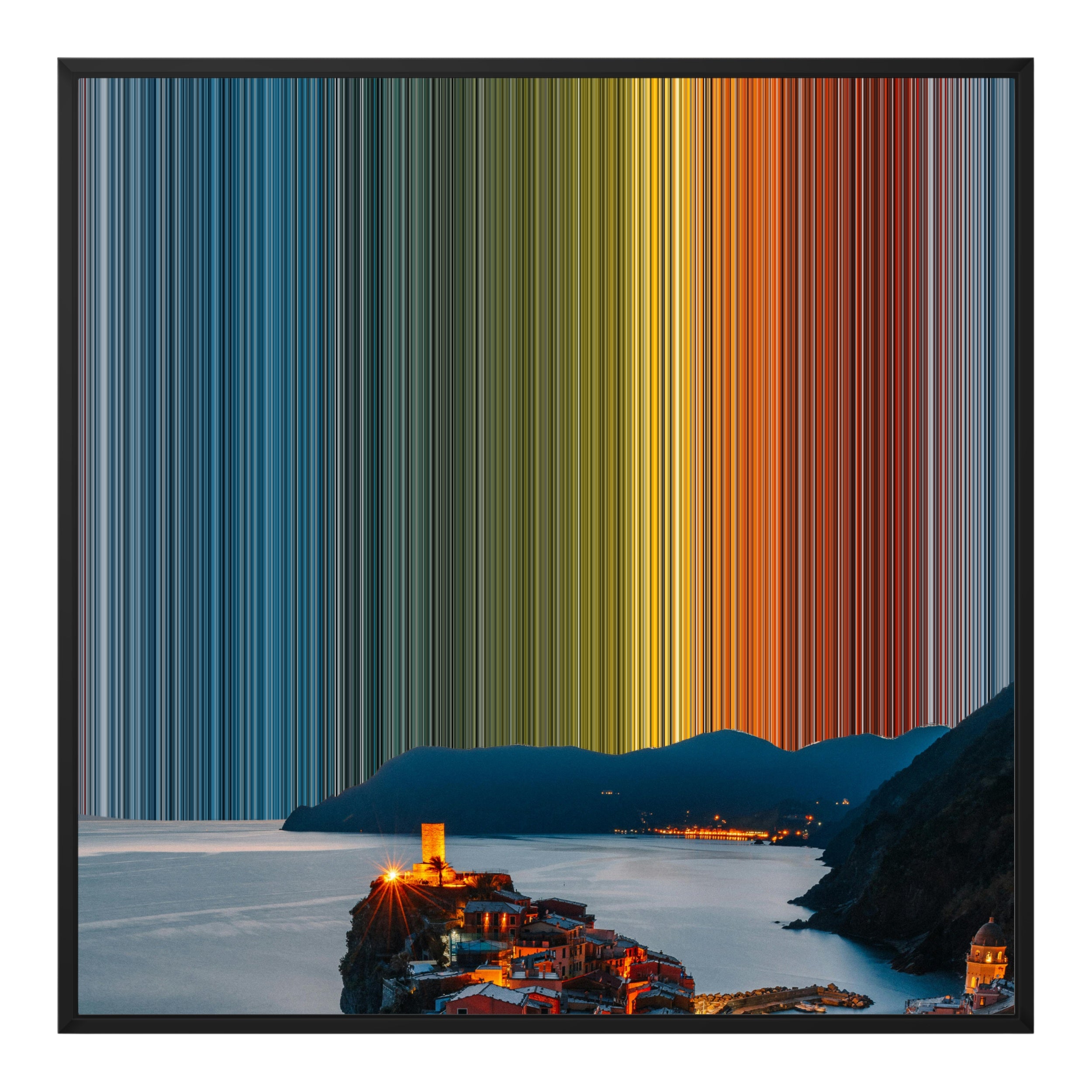 32×32" Framed Canvas - Black Frame variant