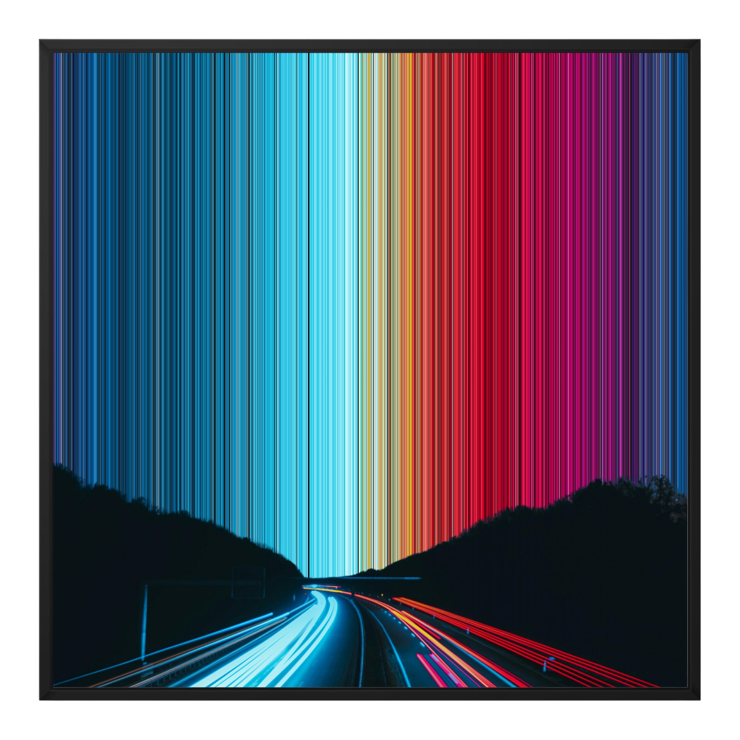 32×32" Framed Canvas - Black Frame variant