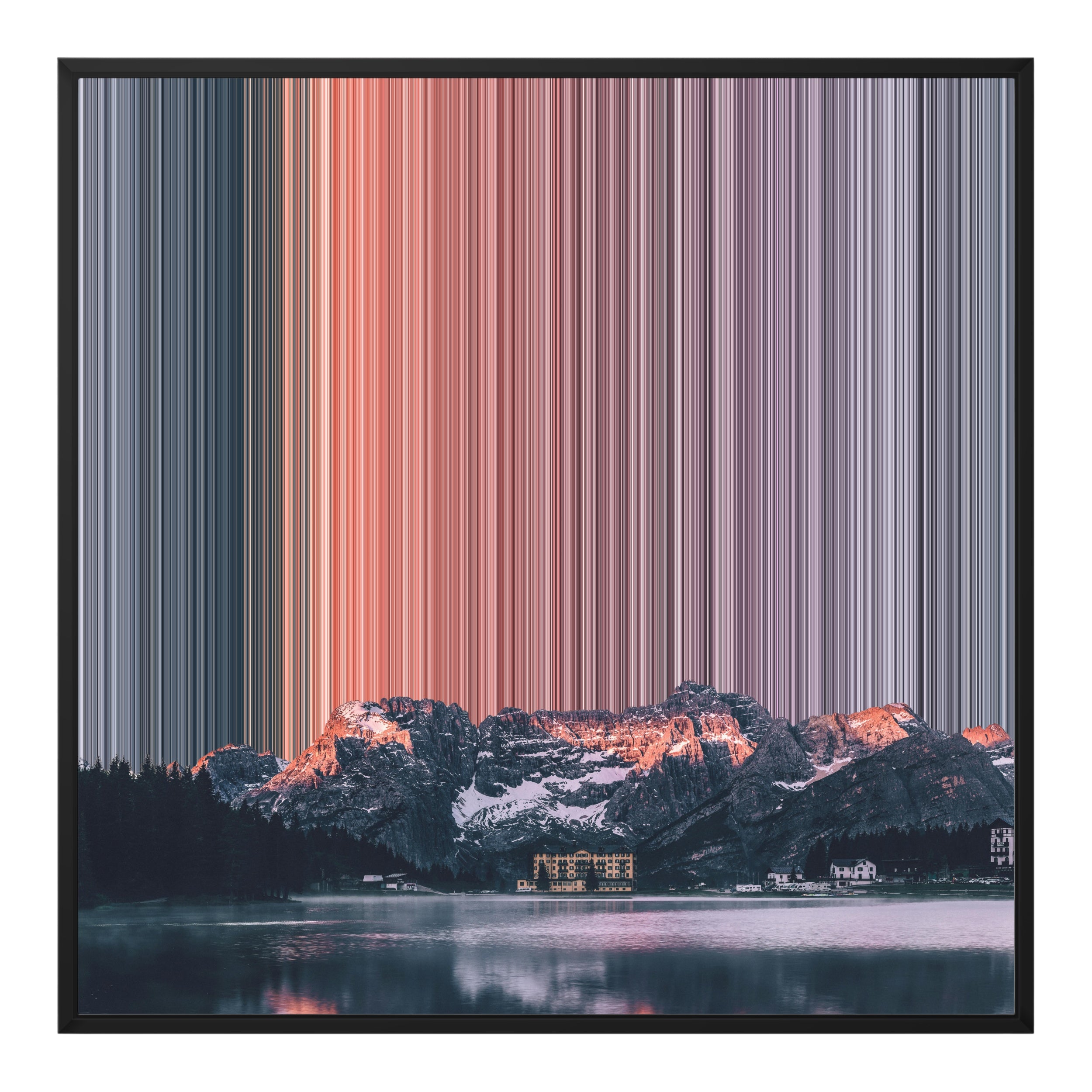 32×32" Framed Canvas - Black Frame variant