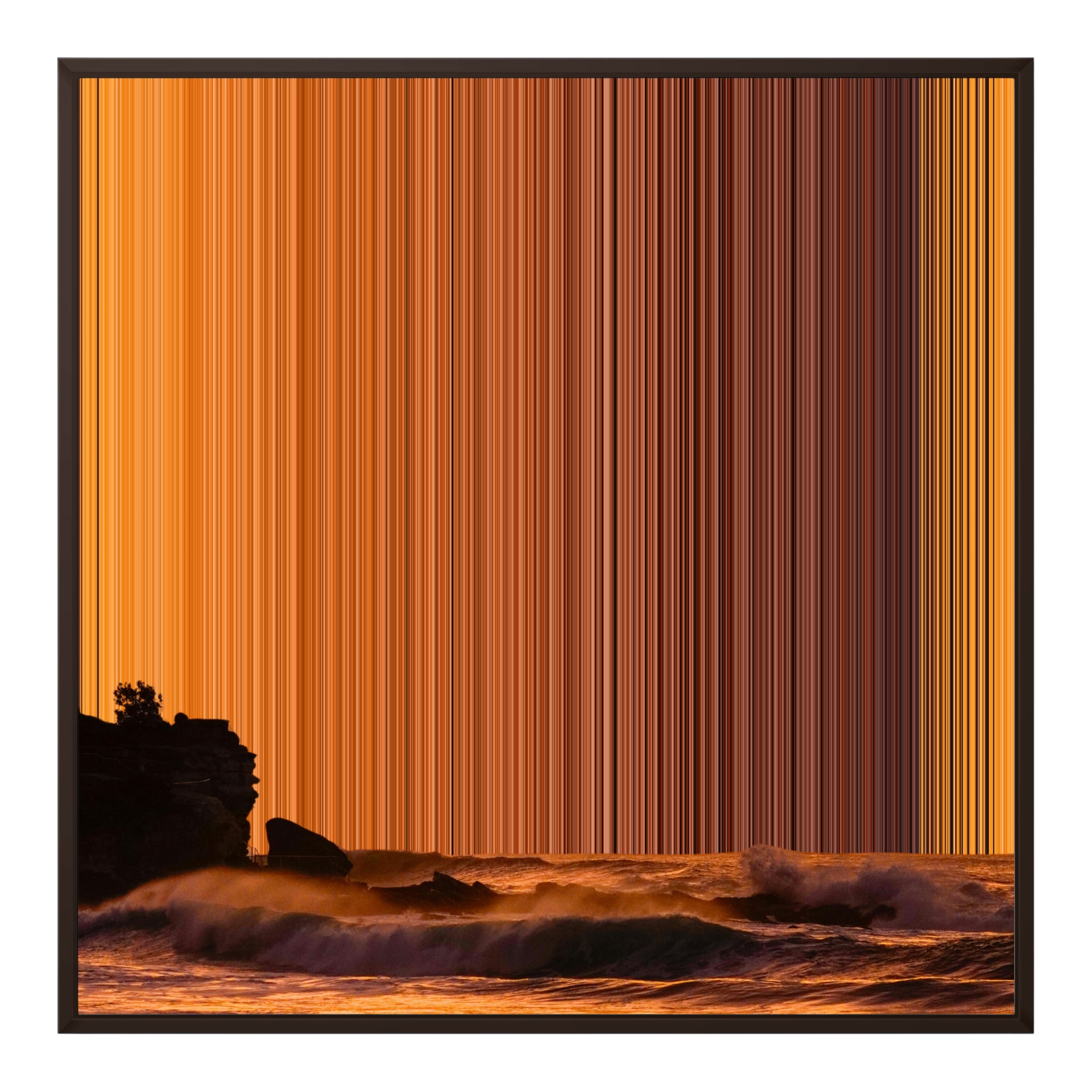 32×32" Framed Canvas - Brown Frame variant