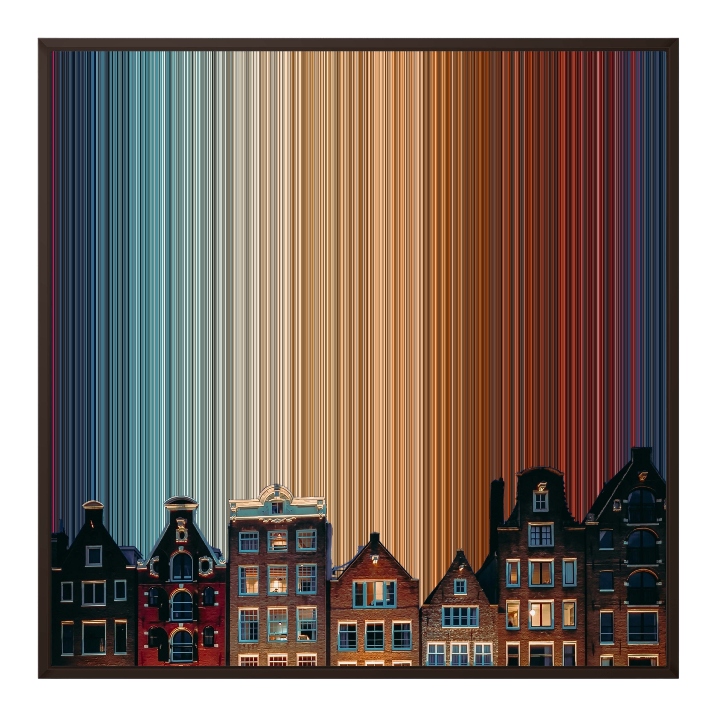 32×32" Framed Canvas - Brown Frame variant