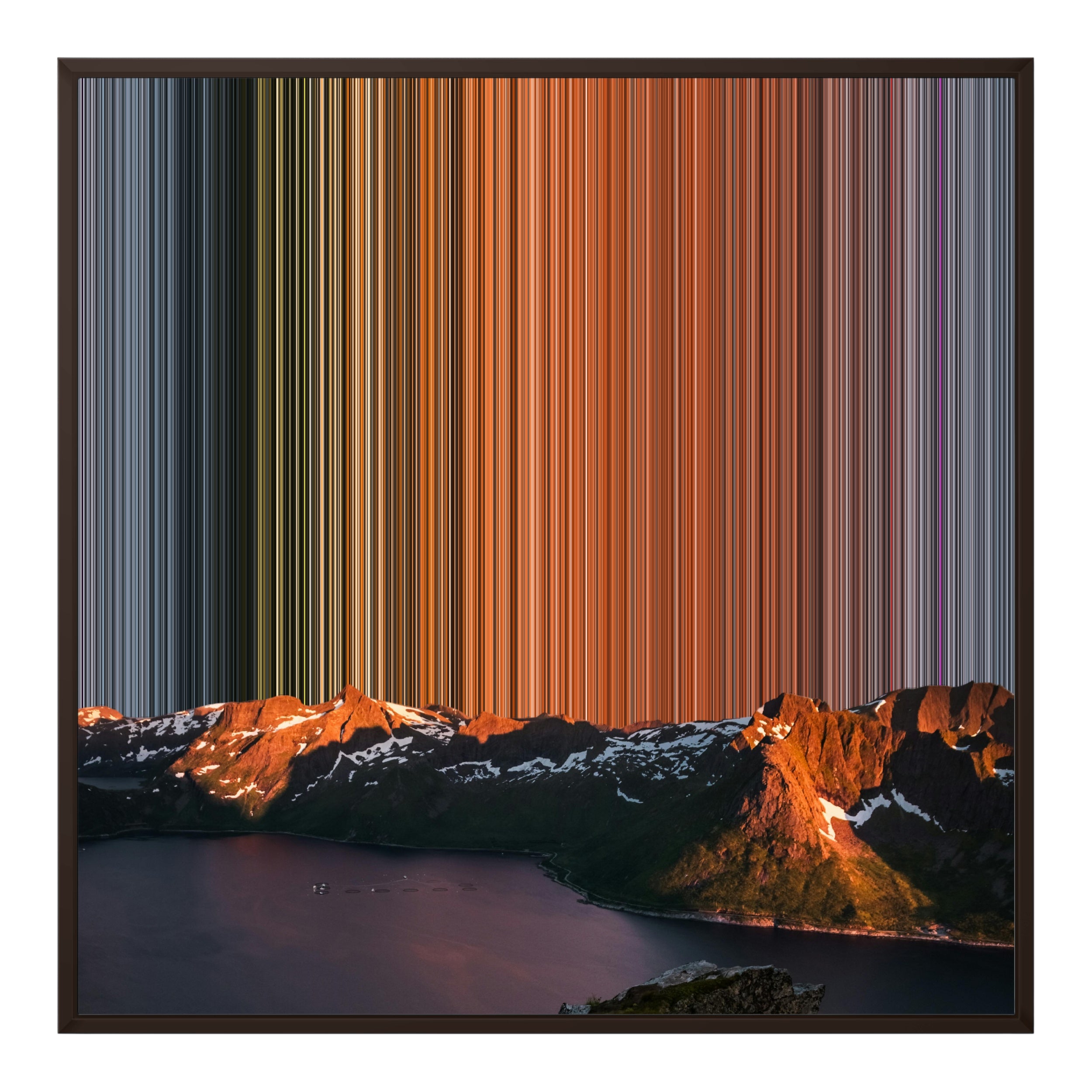 32×32" Framed Canvas - Brown Frame variant