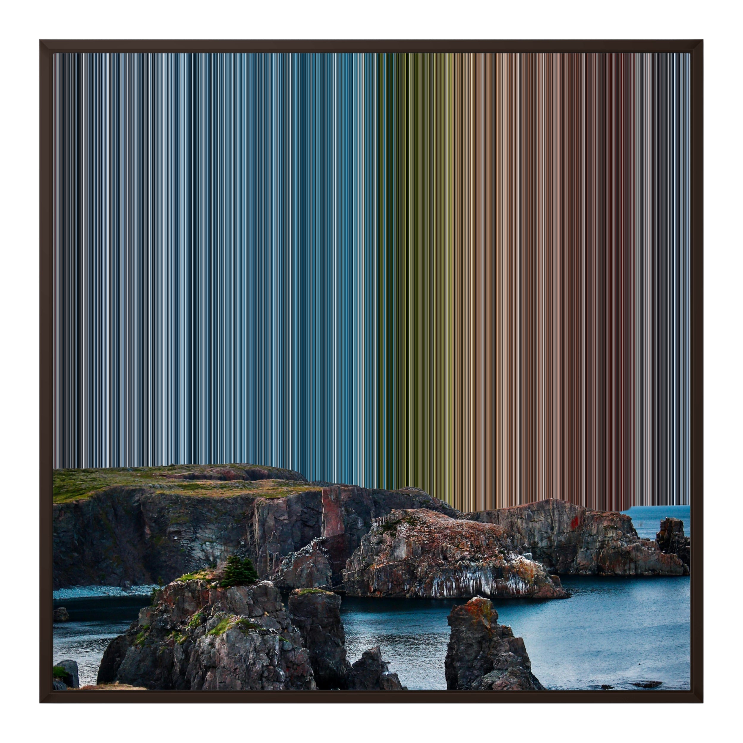 32×32" Framed Canvas - Brown Frame variant