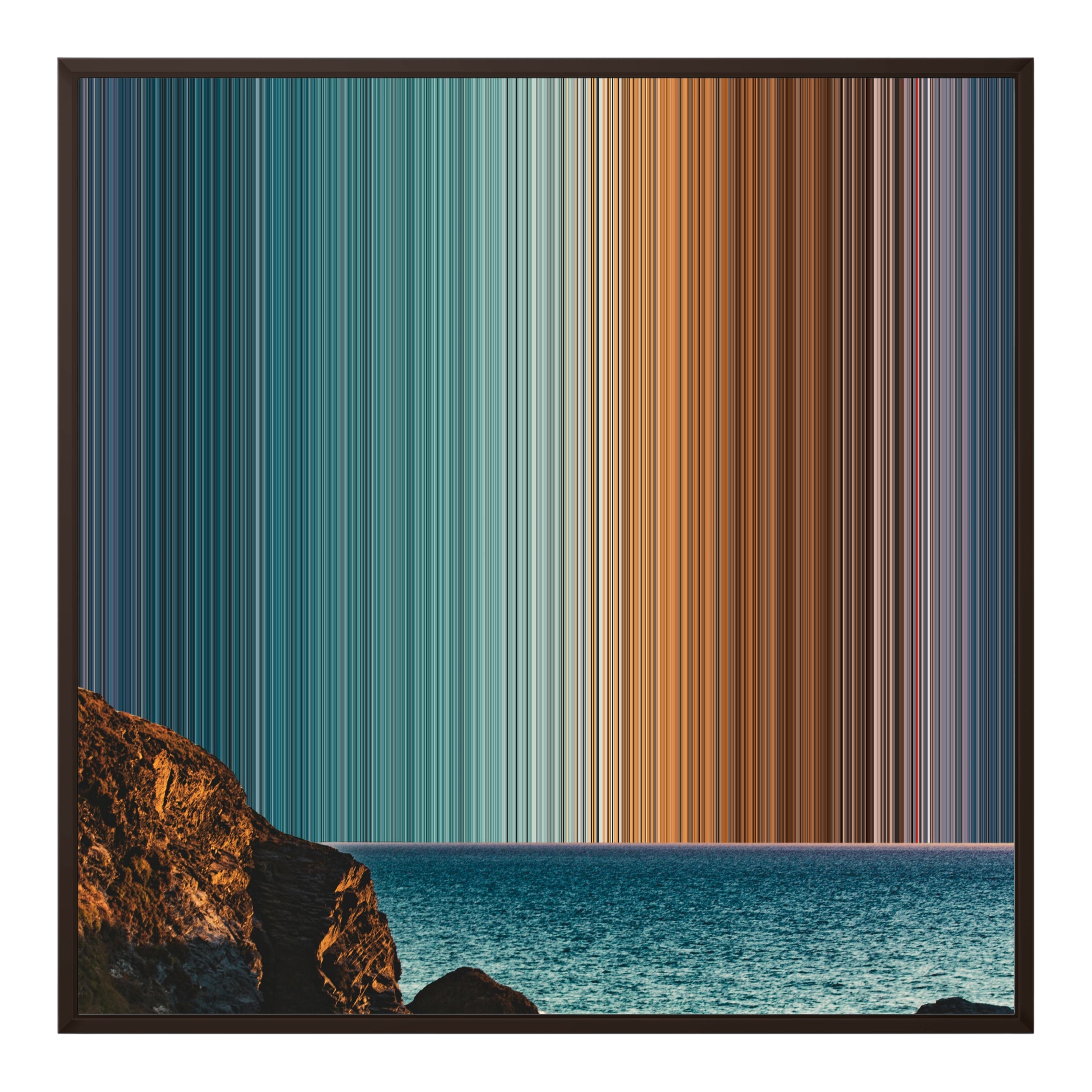 32×32" Framed Canvas - Brown Frame variant