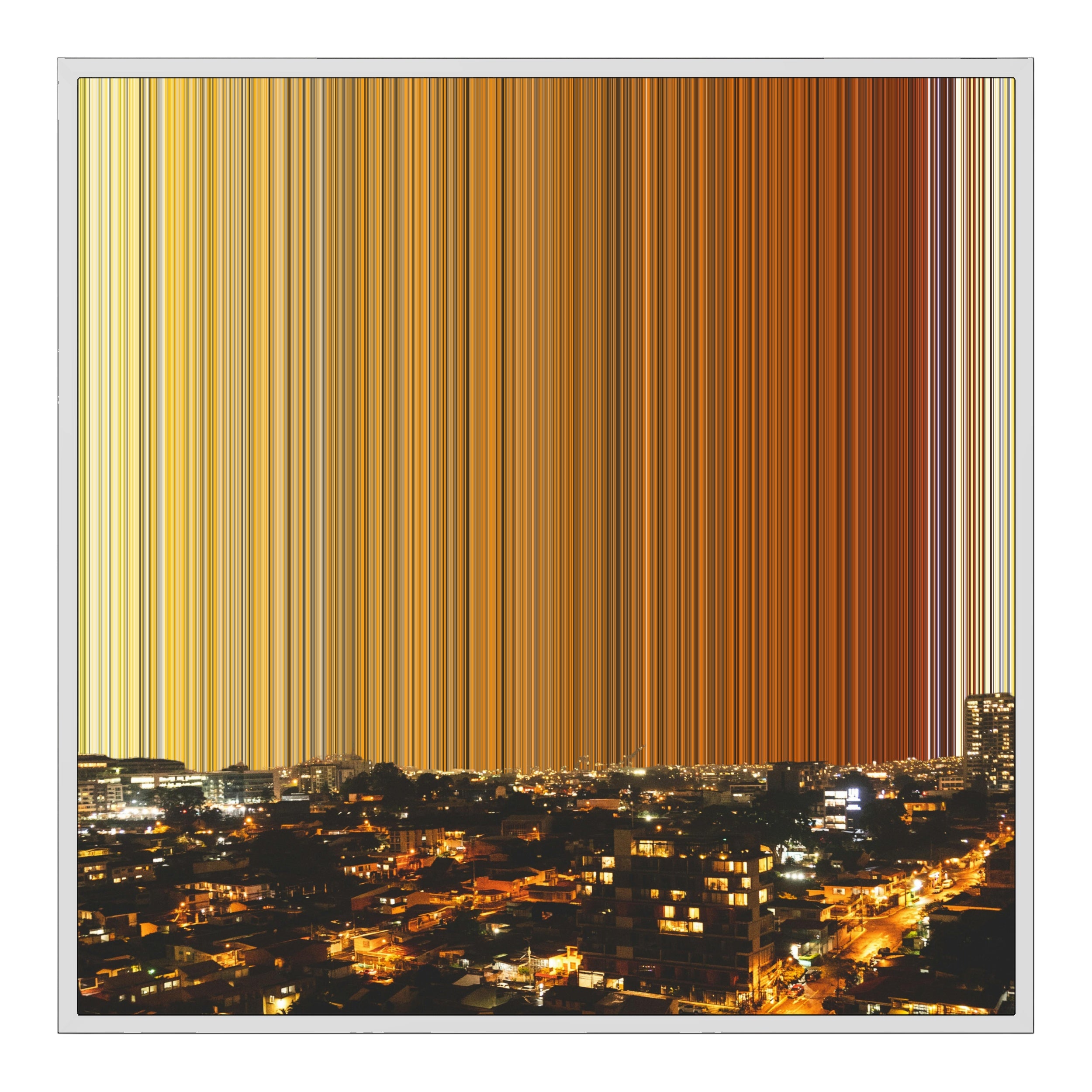 32×32" Framed Canvas - White Frame variant