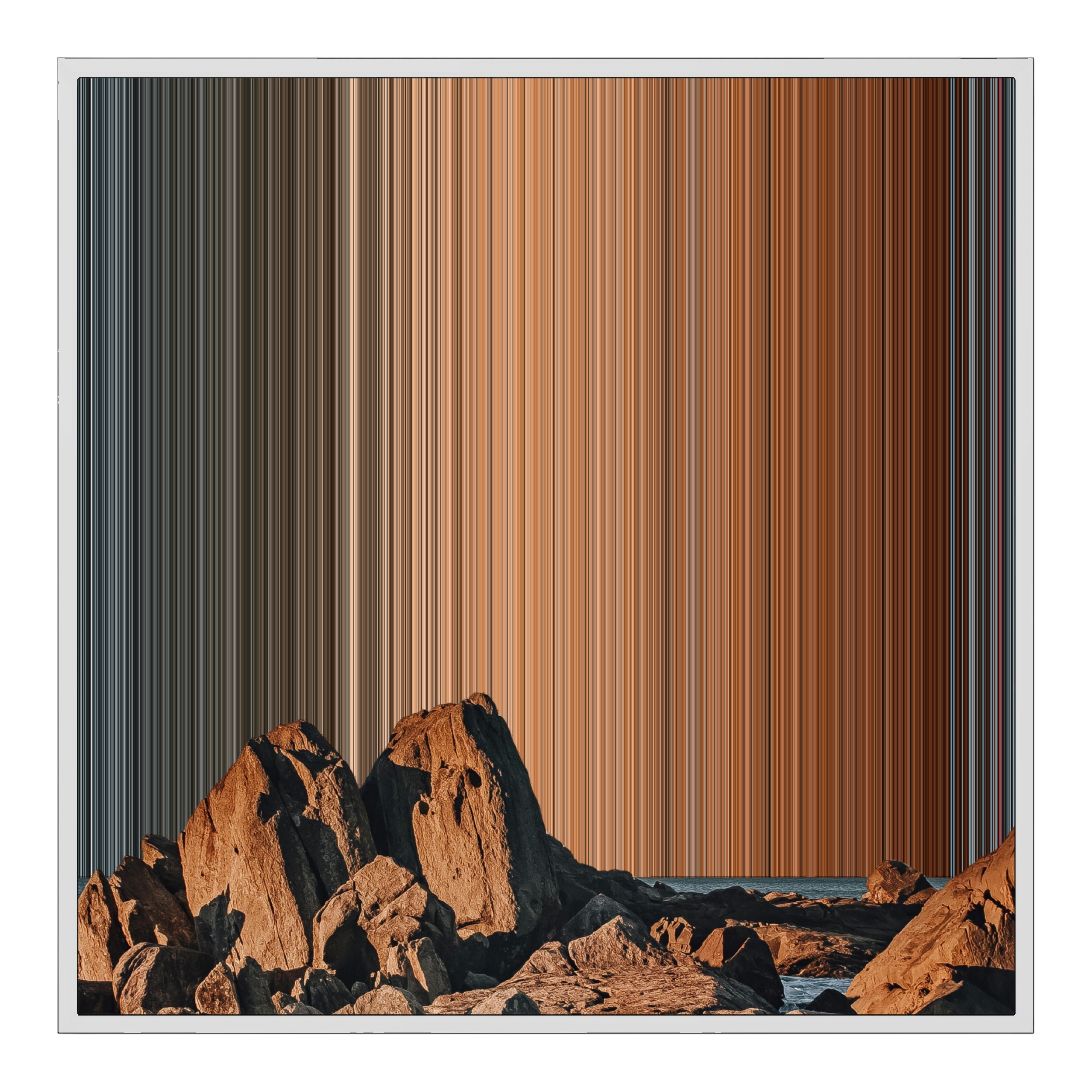 32×32" Framed Canvas - White Frame variant