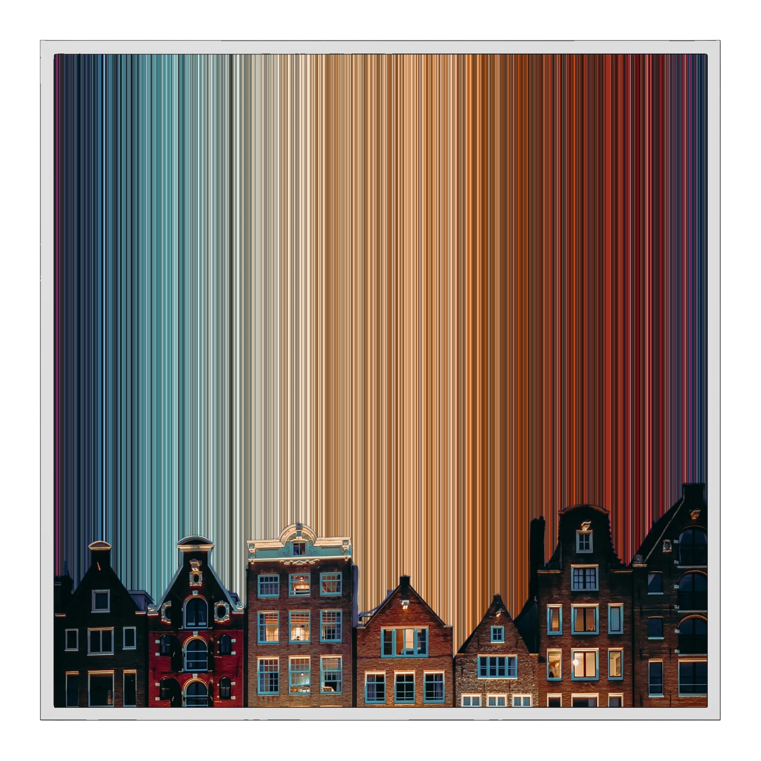 32×32" Framed Canvas - White Frame variant