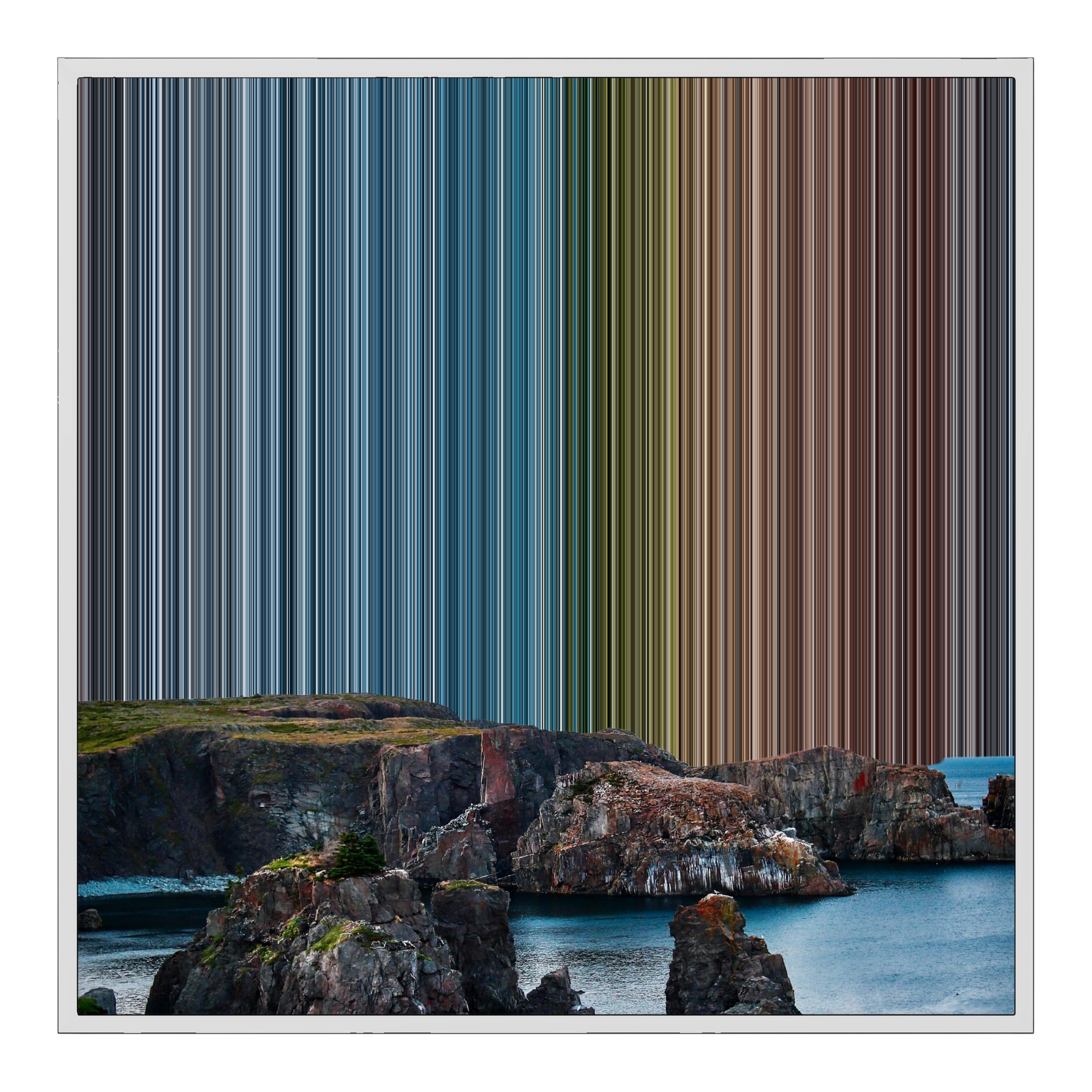 32×32" Framed Canvas - White Frame variant