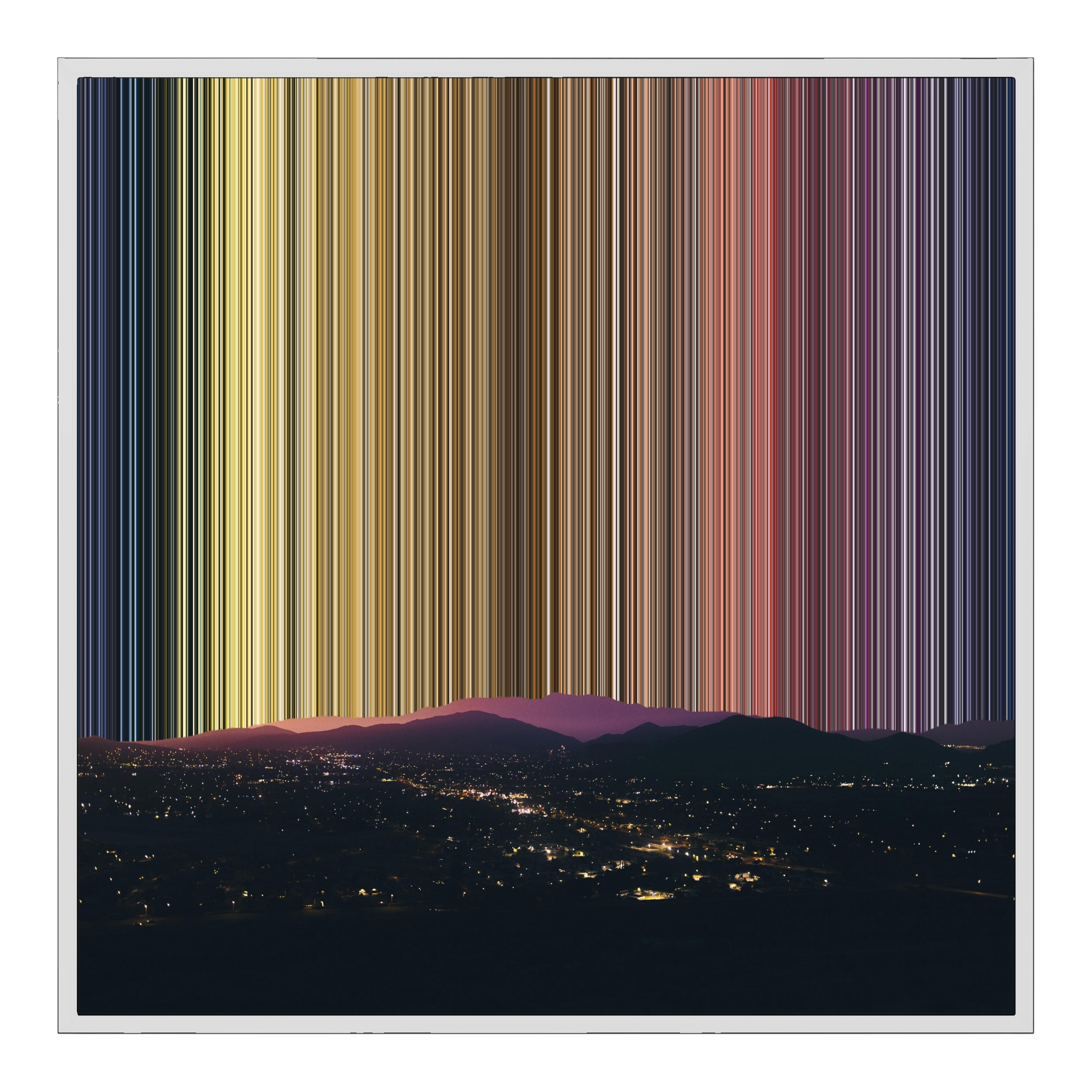 32×32" Framed Canvas - White Frame variant