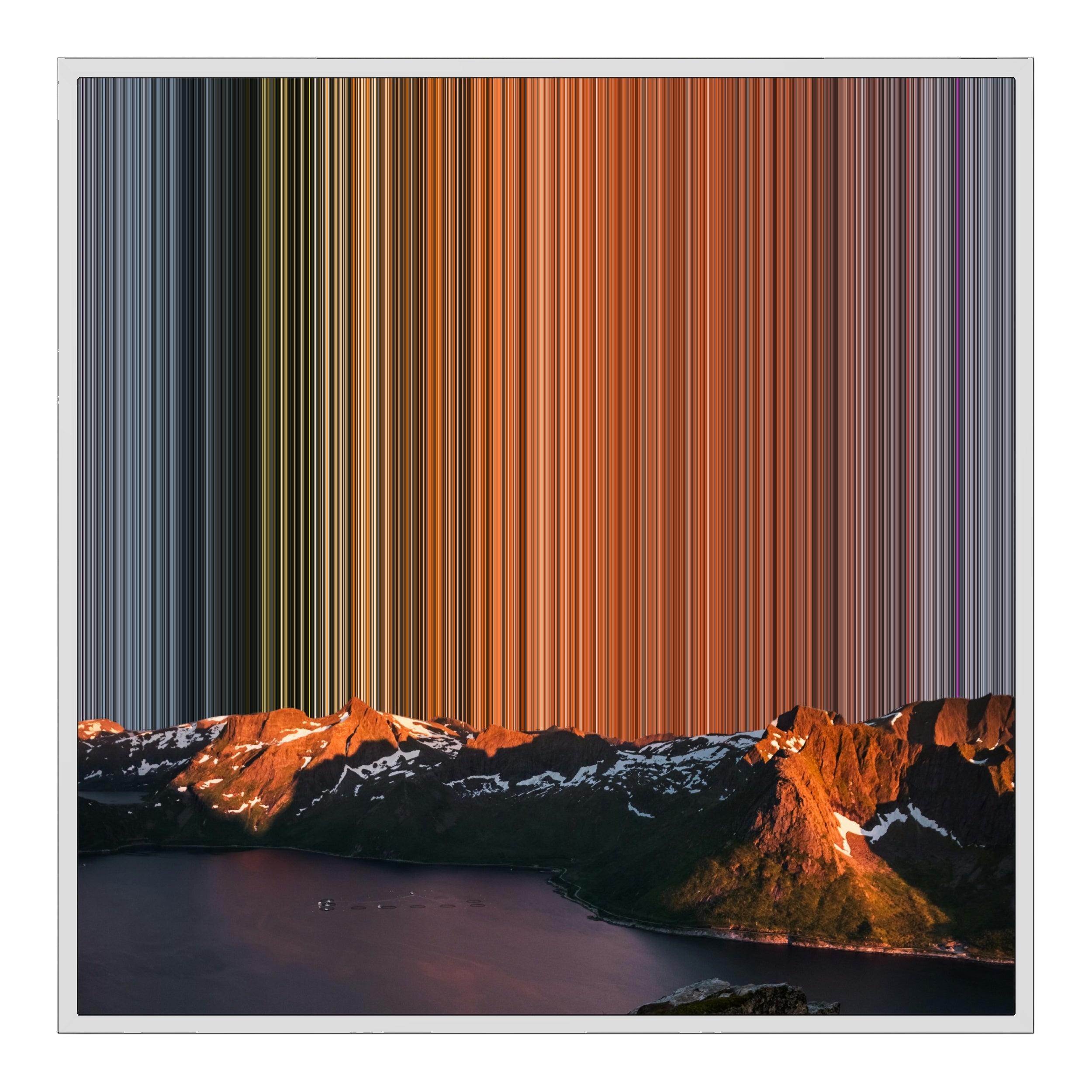 32×32" Framed Canvas - White Frame variant