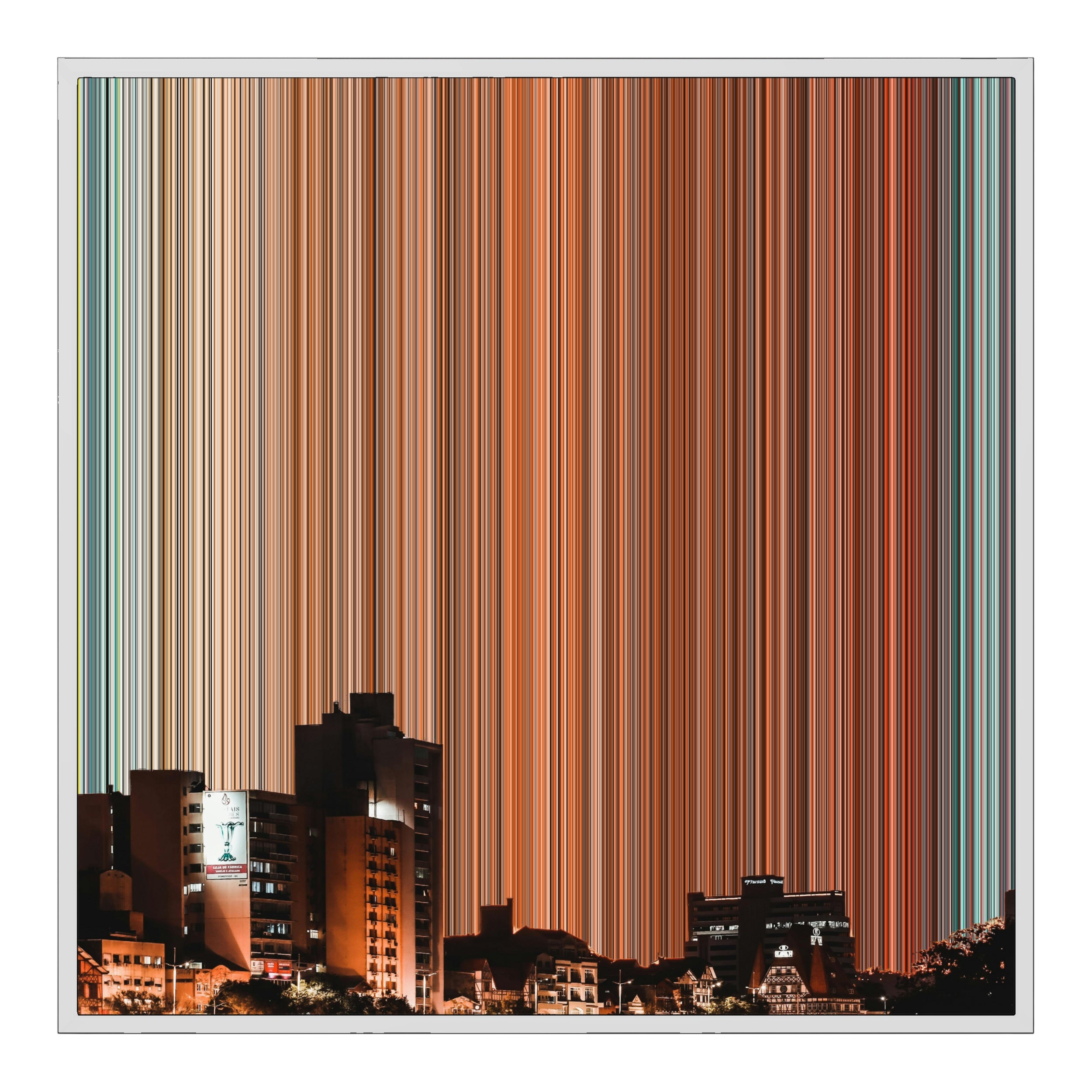 32×32" Framed Canvas - White Frame variant