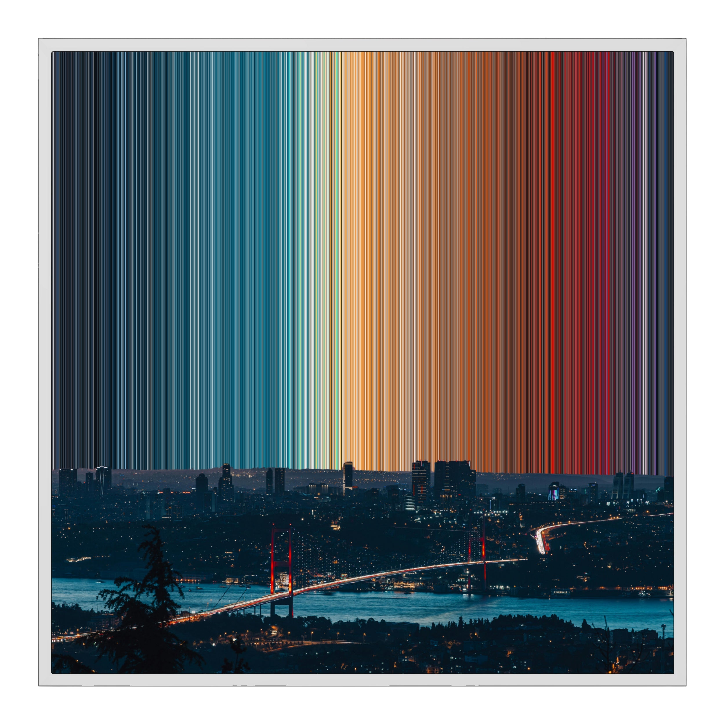 32×32" Framed Canvas - White Frame variant