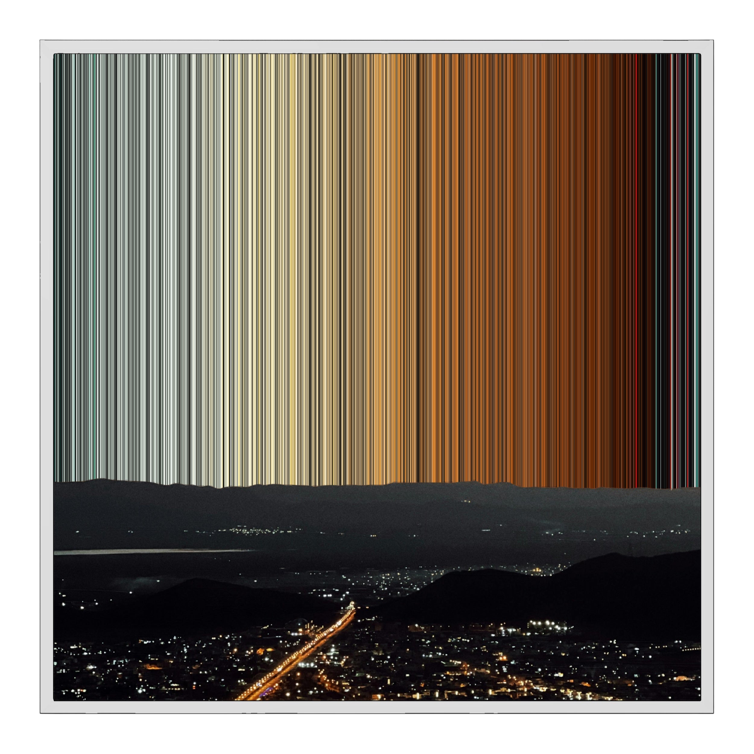 32×32" Framed Canvas - White Frame variant