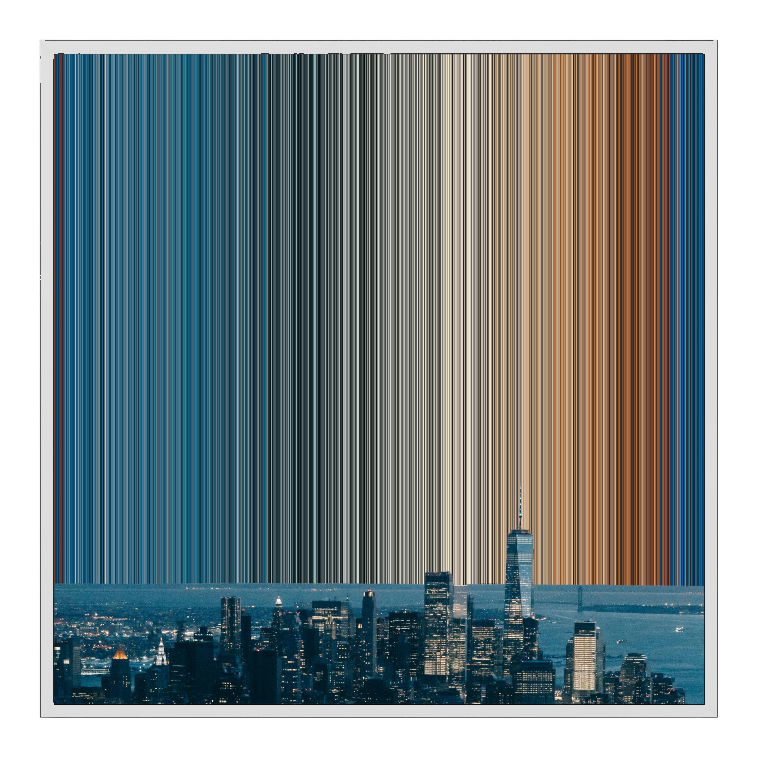 32×32" Framed Canvas - White Frame variant