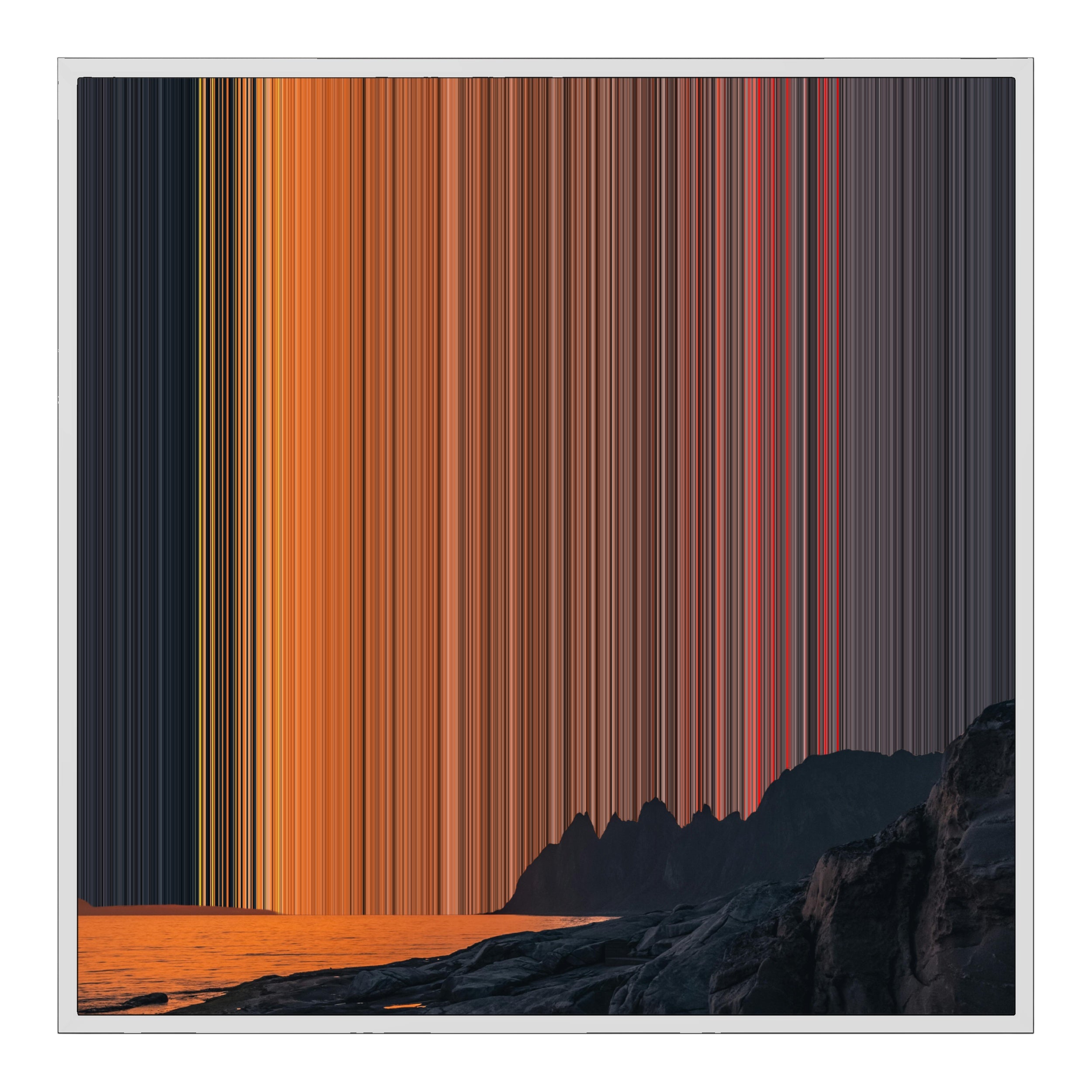 32×32" Framed Canvas - White Frame variant