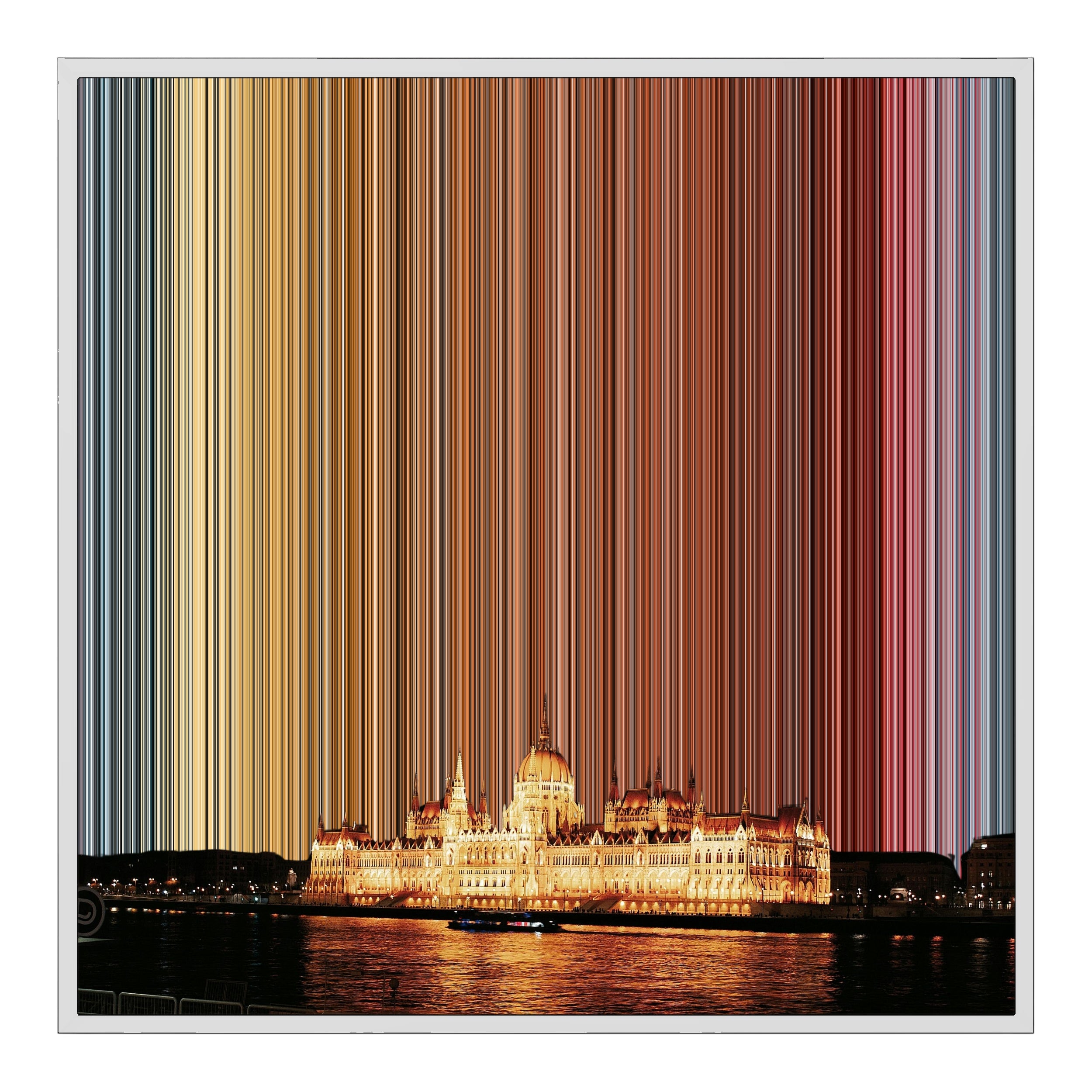 32×32" Framed Canvas - White Frame variant