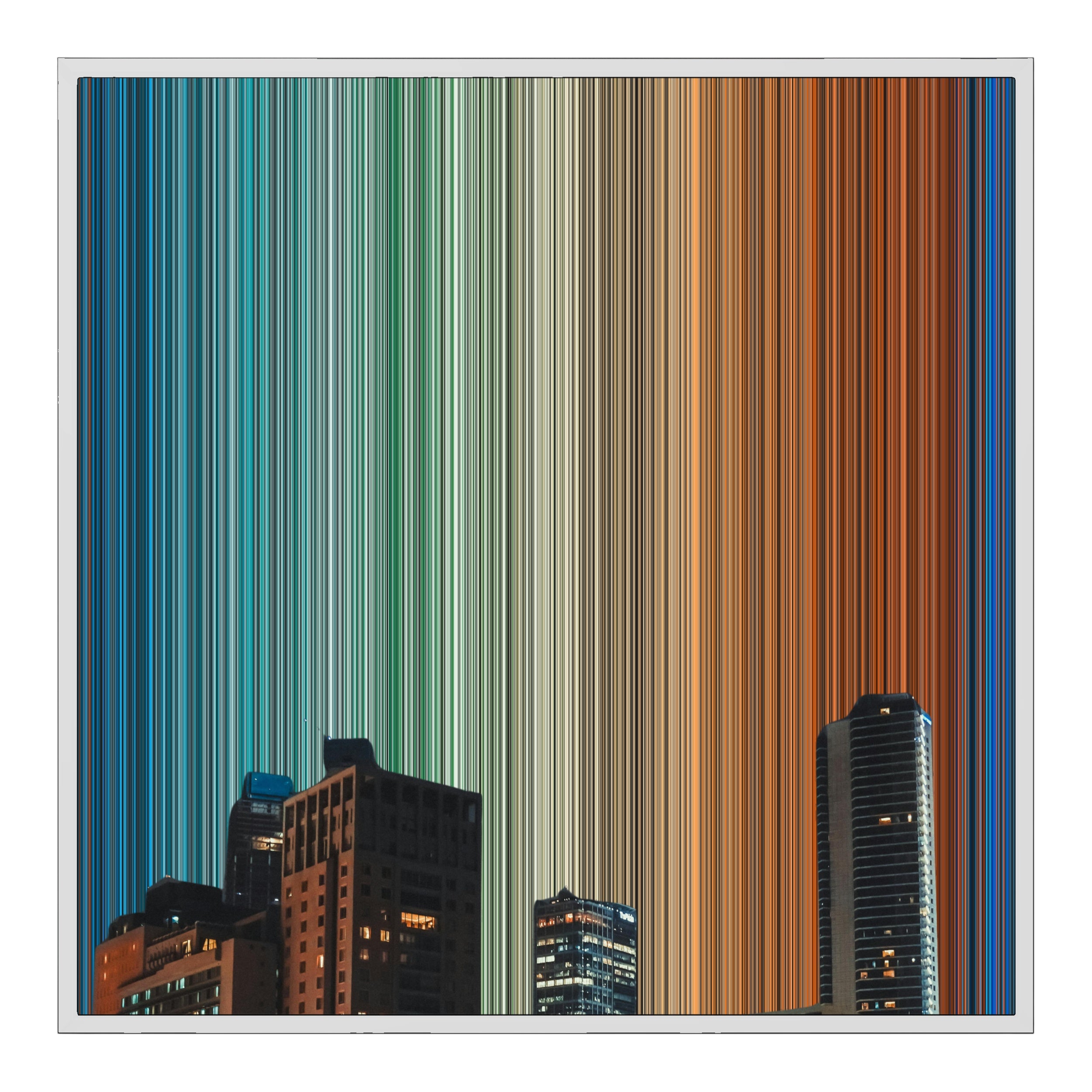 32×32" Framed Canvas - White Frame variant