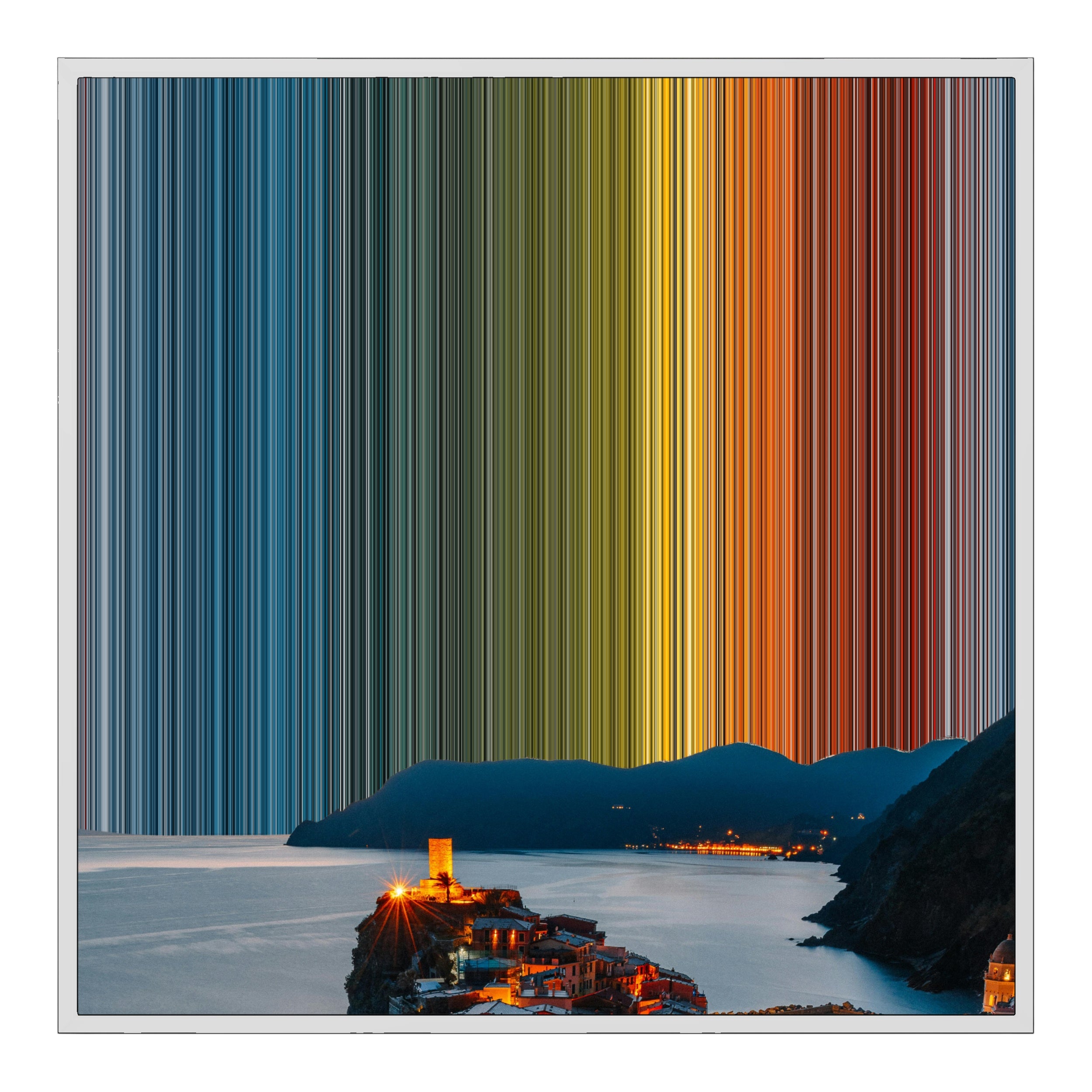 32×32" Framed Canvas - White Frame variant